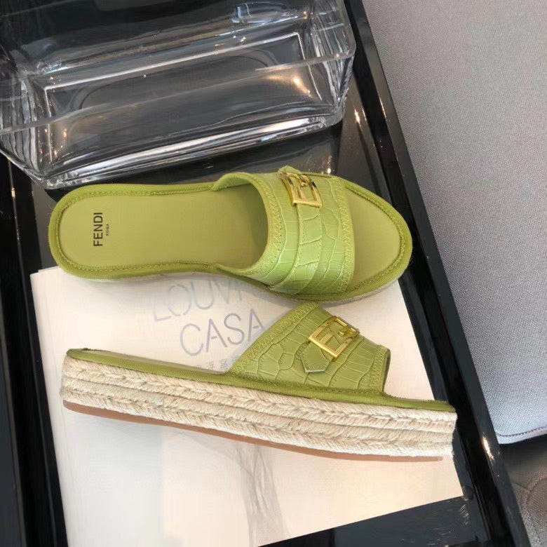 Logo Leather Espadrilles
