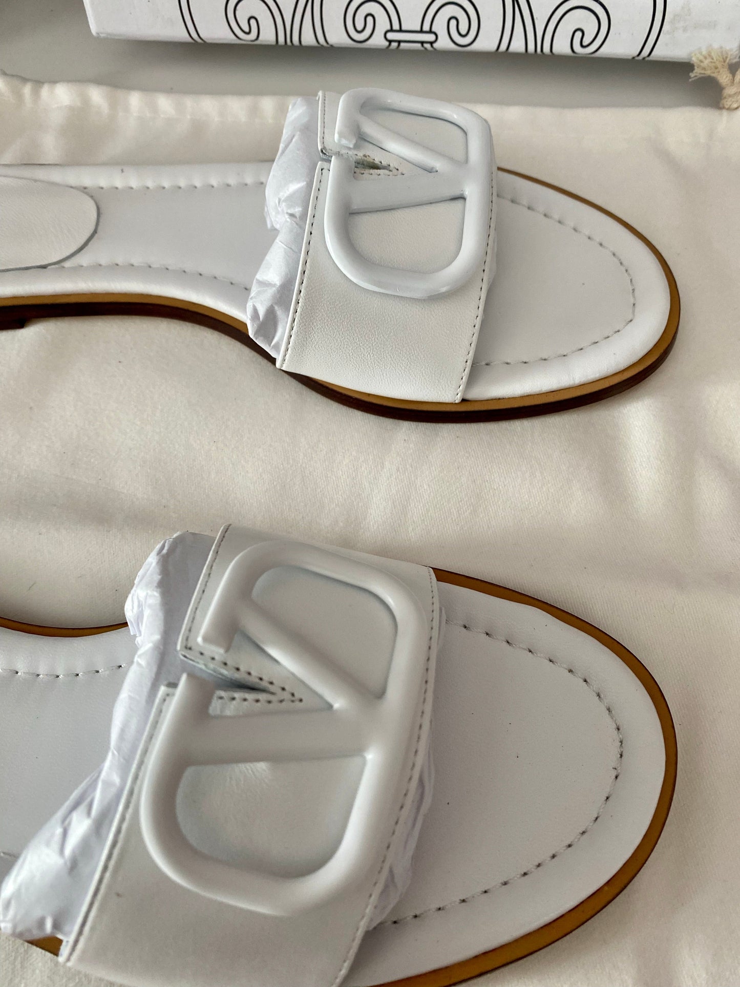 V Logo Sandals