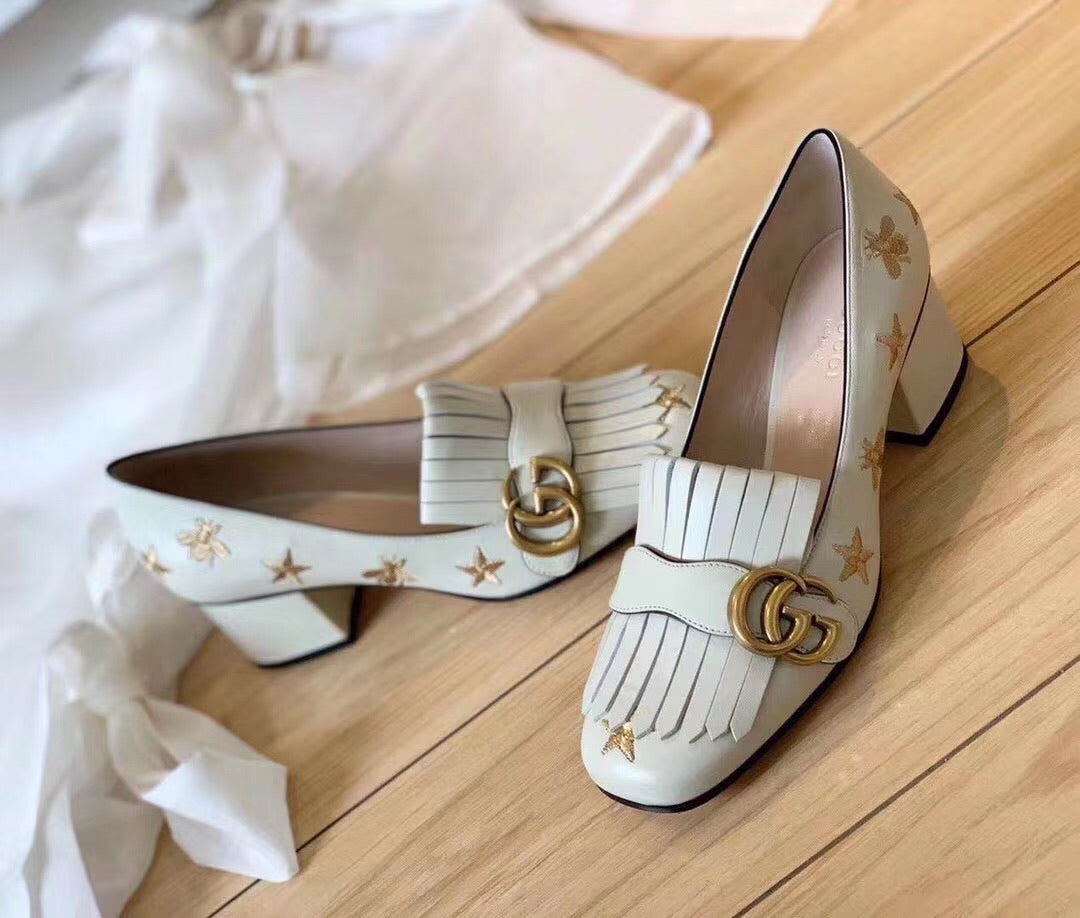 Embroidered Pumps
