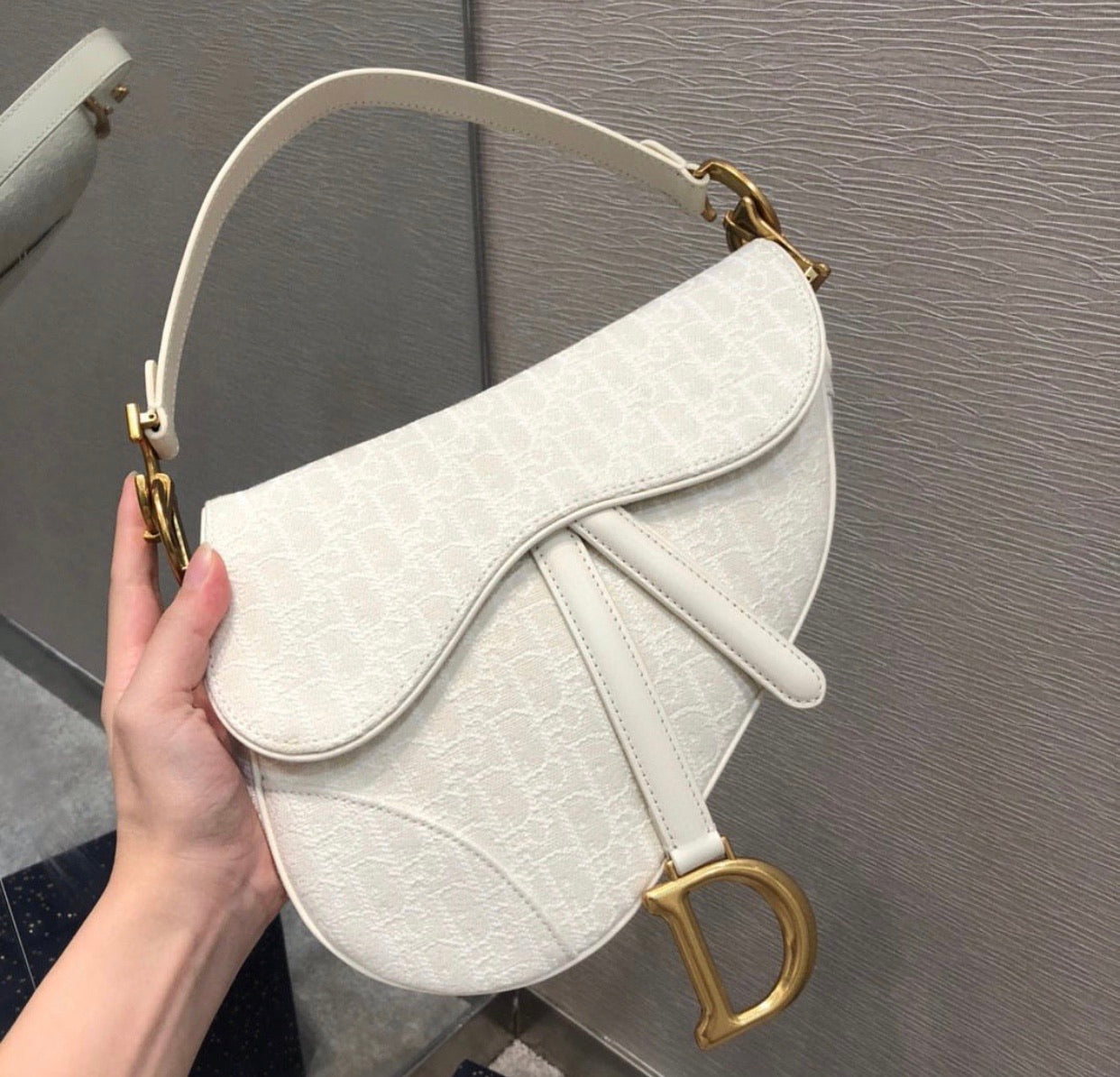 Saddle Bag White Oblique