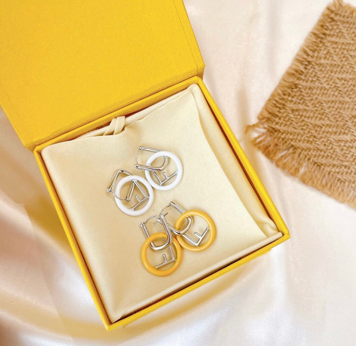 F Logo Earrings