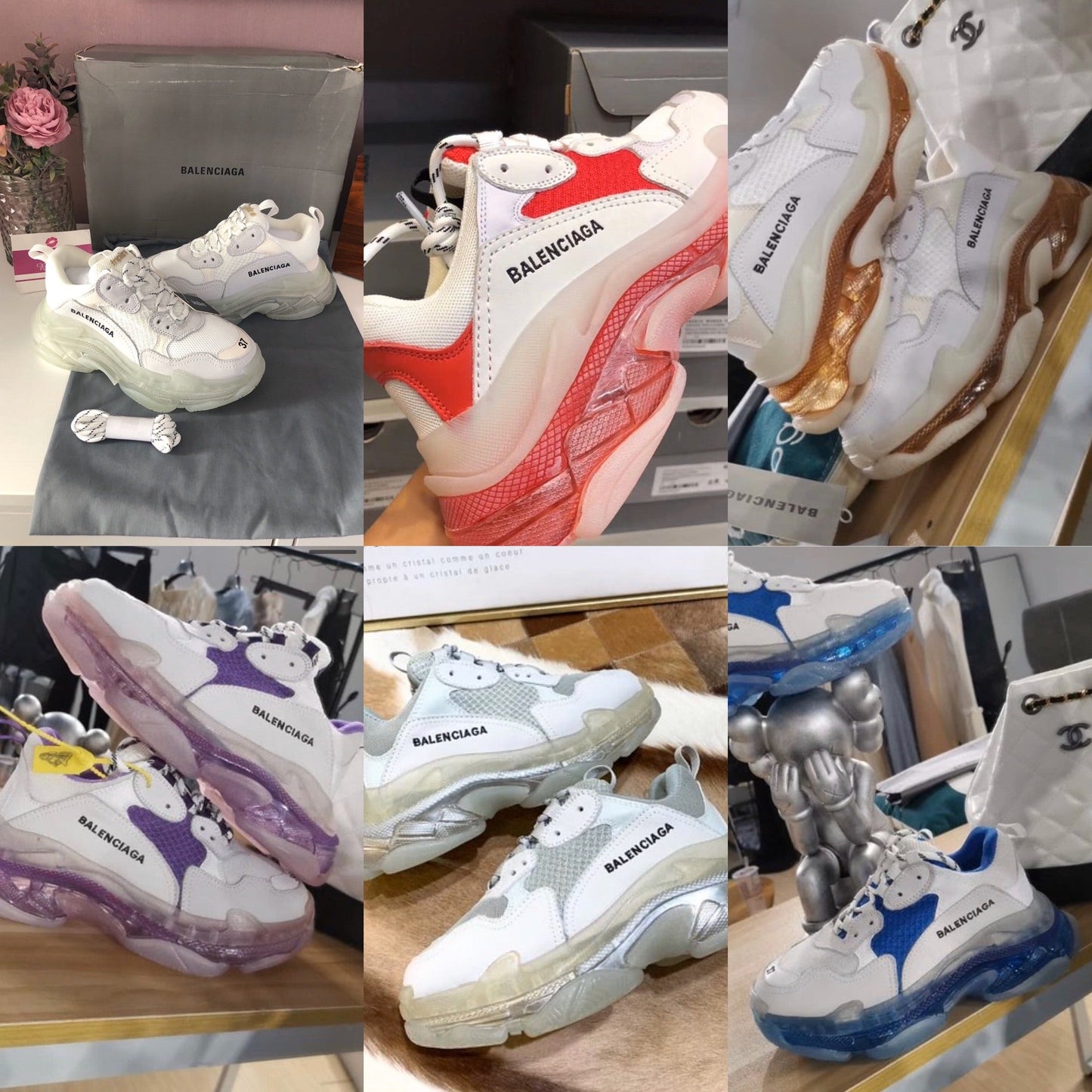 Triple S Clear Sole Whites
