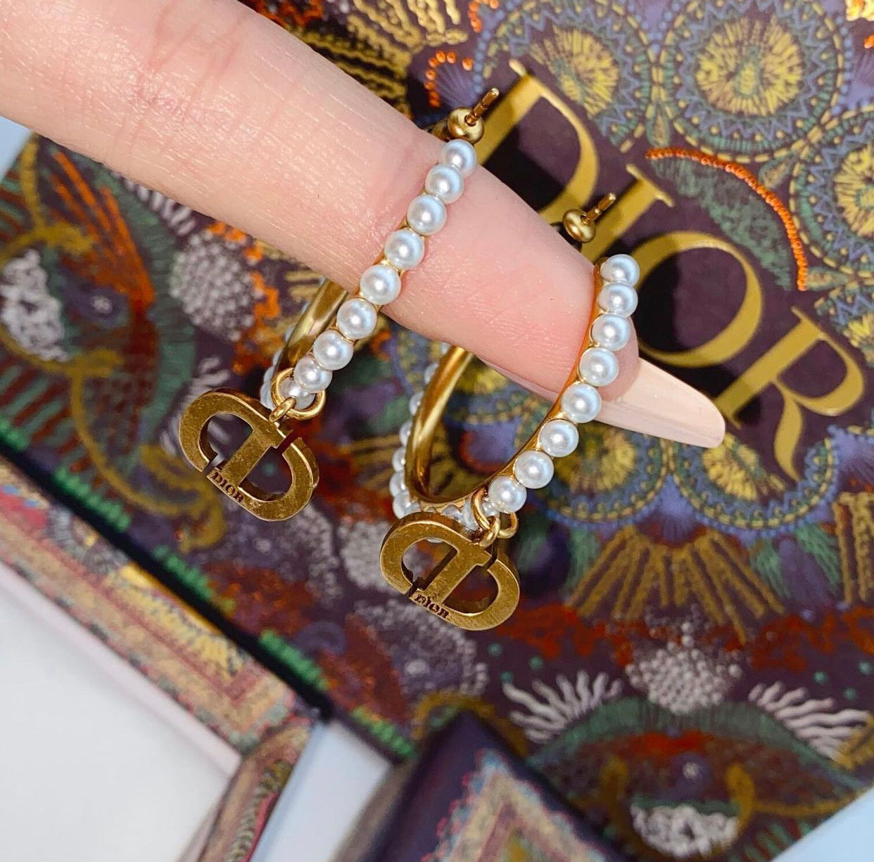 Pearl Hoop Earrings