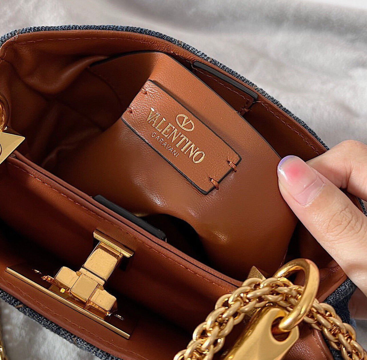 Roman Stud Handle Bag