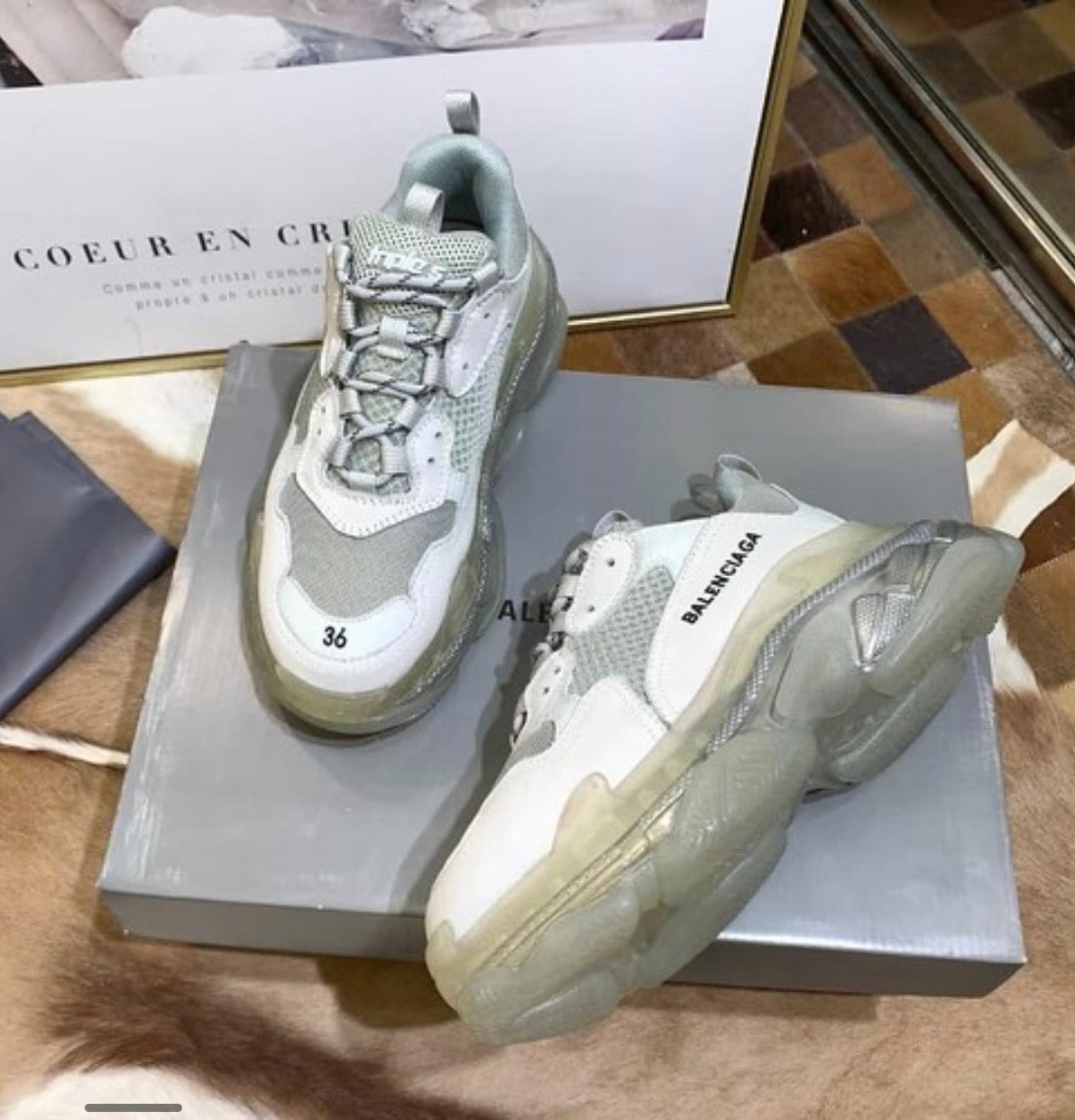 Triple S Clear Sole Whites