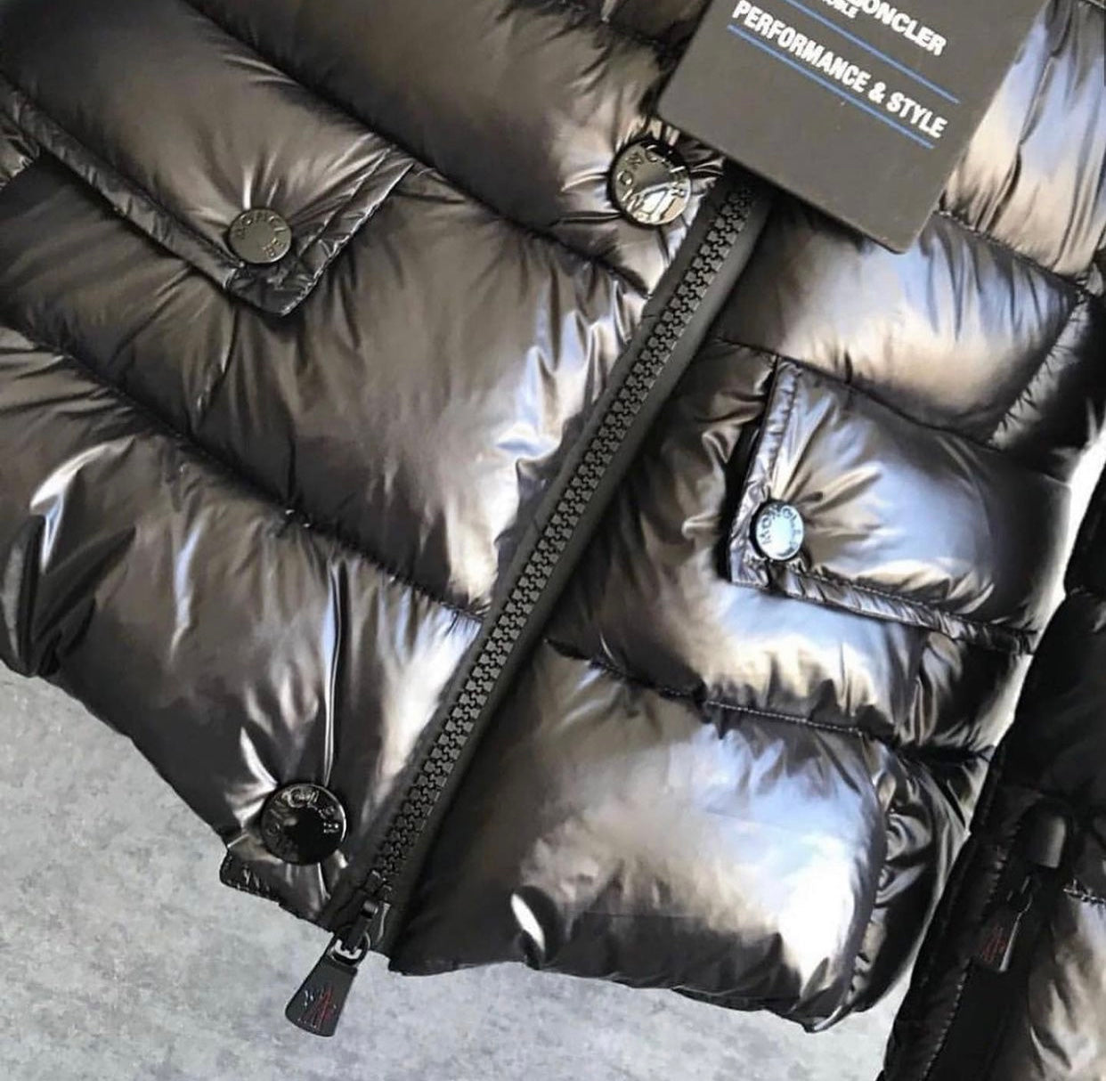 Black Fur Down Jacket