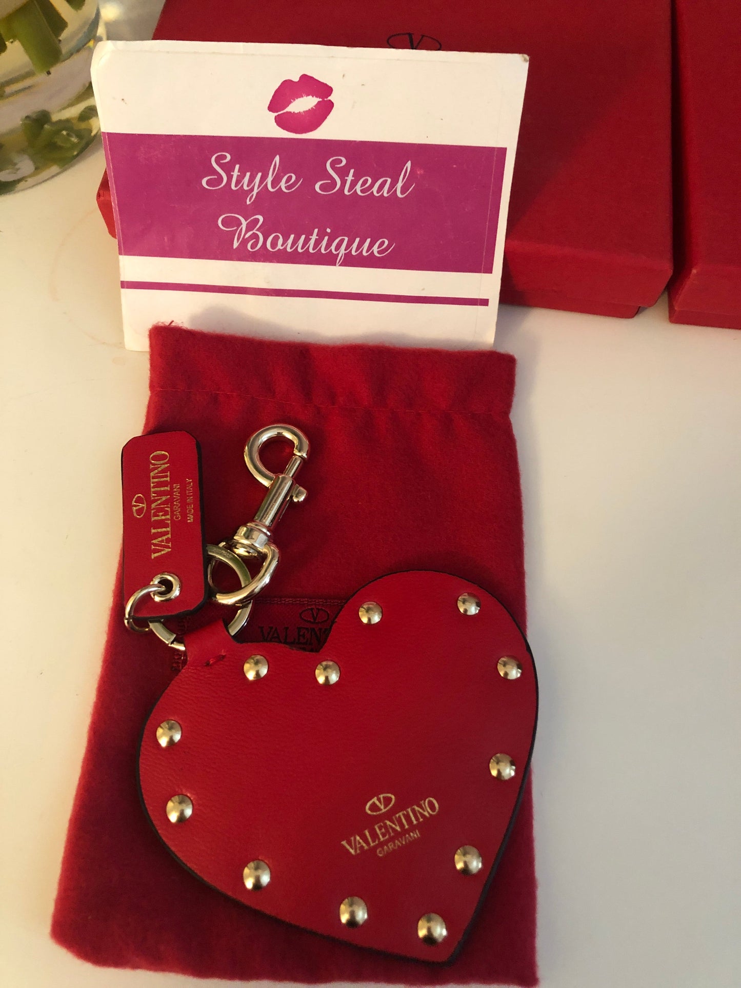 Rockstud Heart Bag Charm/Keychain
