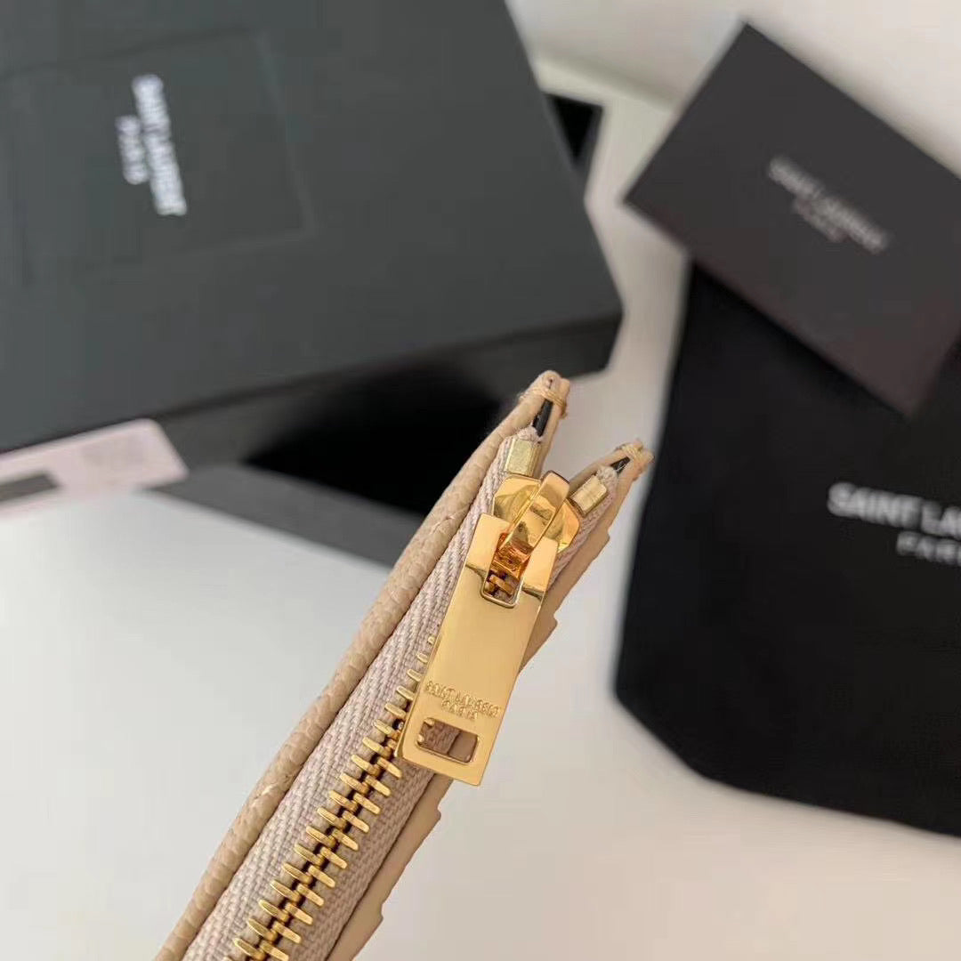 Monogram Zipped Card Holder