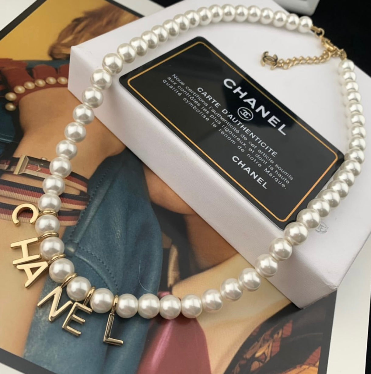 CC Pearl Necklace