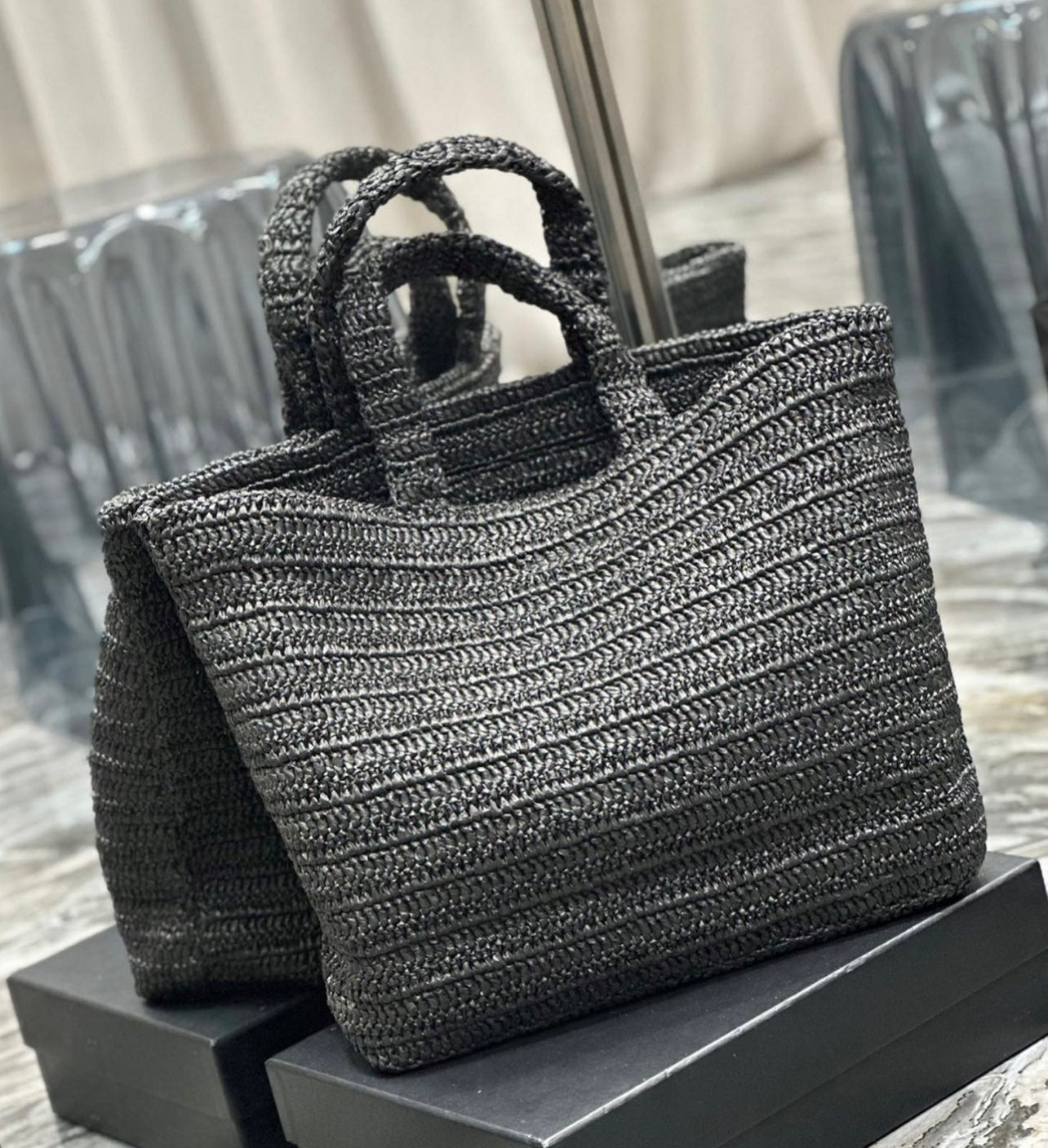 Rive Gauche Raffia Tote