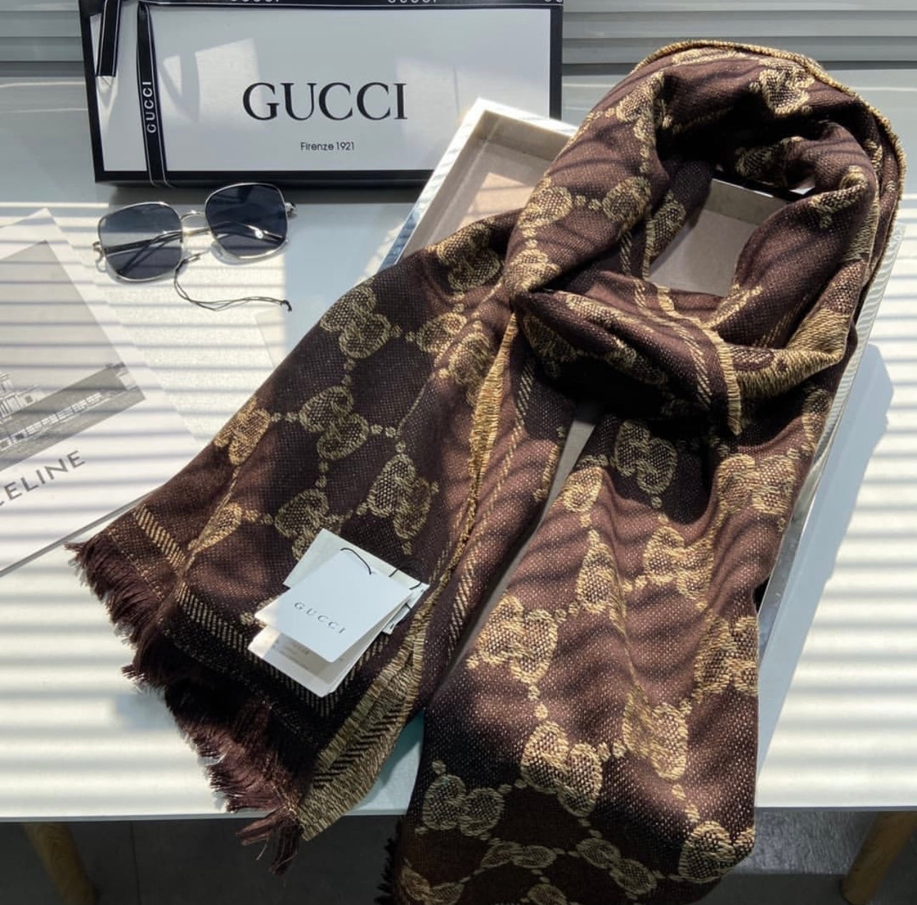 GG Cashmere Blend Scarf