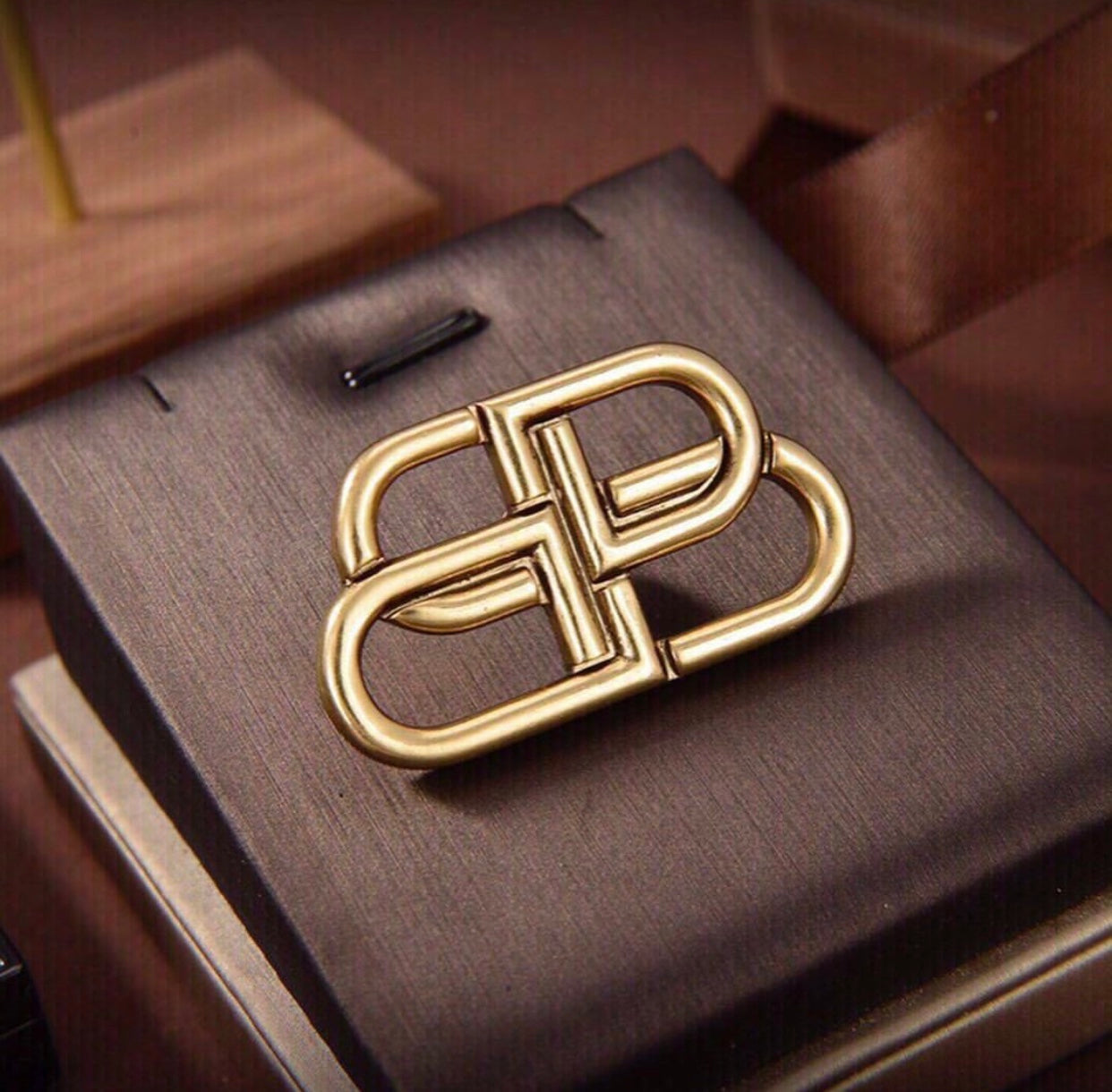 B Logo Brooch