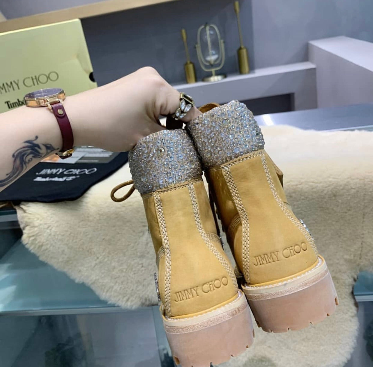 Crystal Embellished Boots