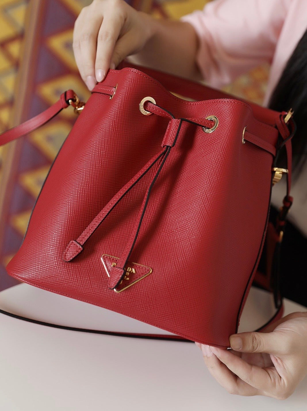 Leather Bucket Bag