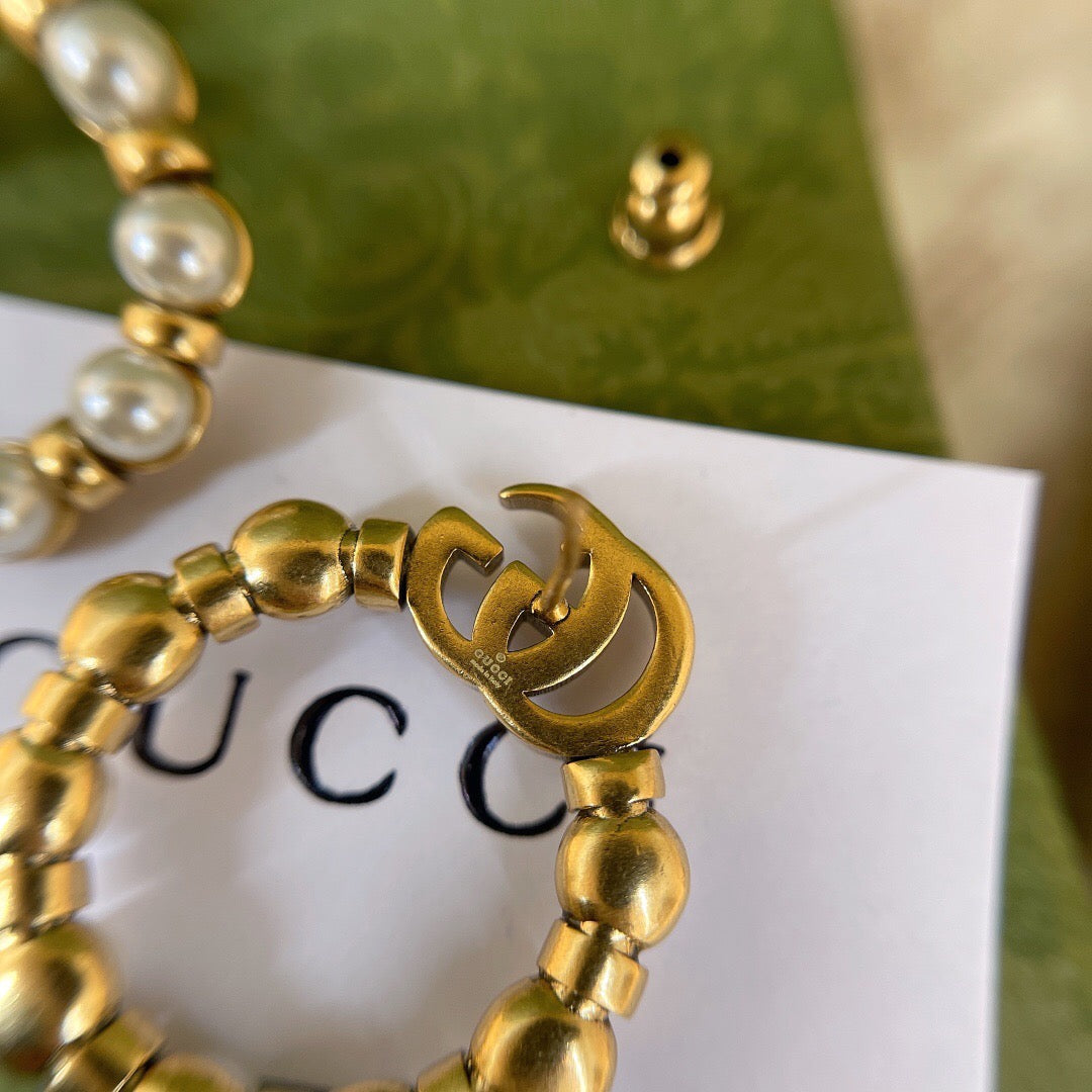 Pearl Hoop Earrings