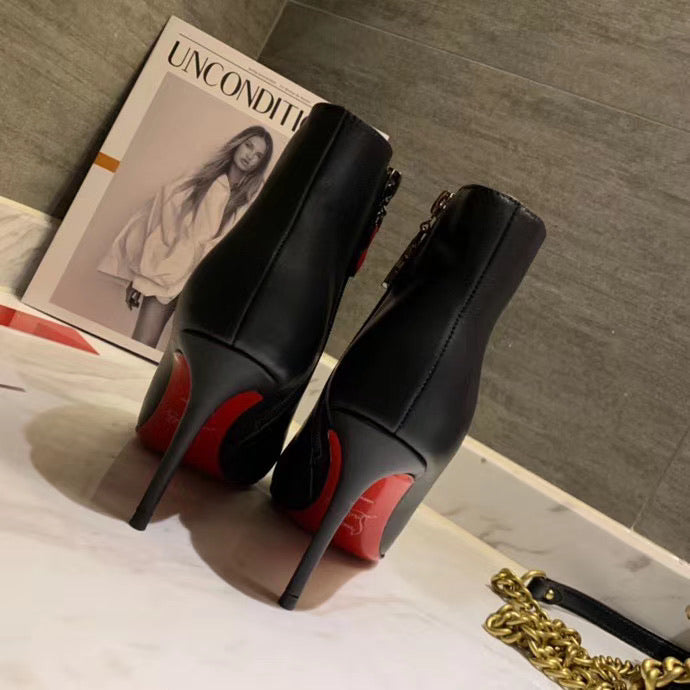 Stud Toe Ankle Boots