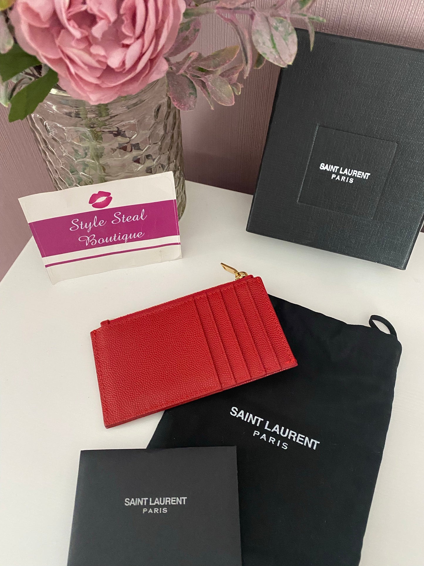 Monogram Zipped Card Holder