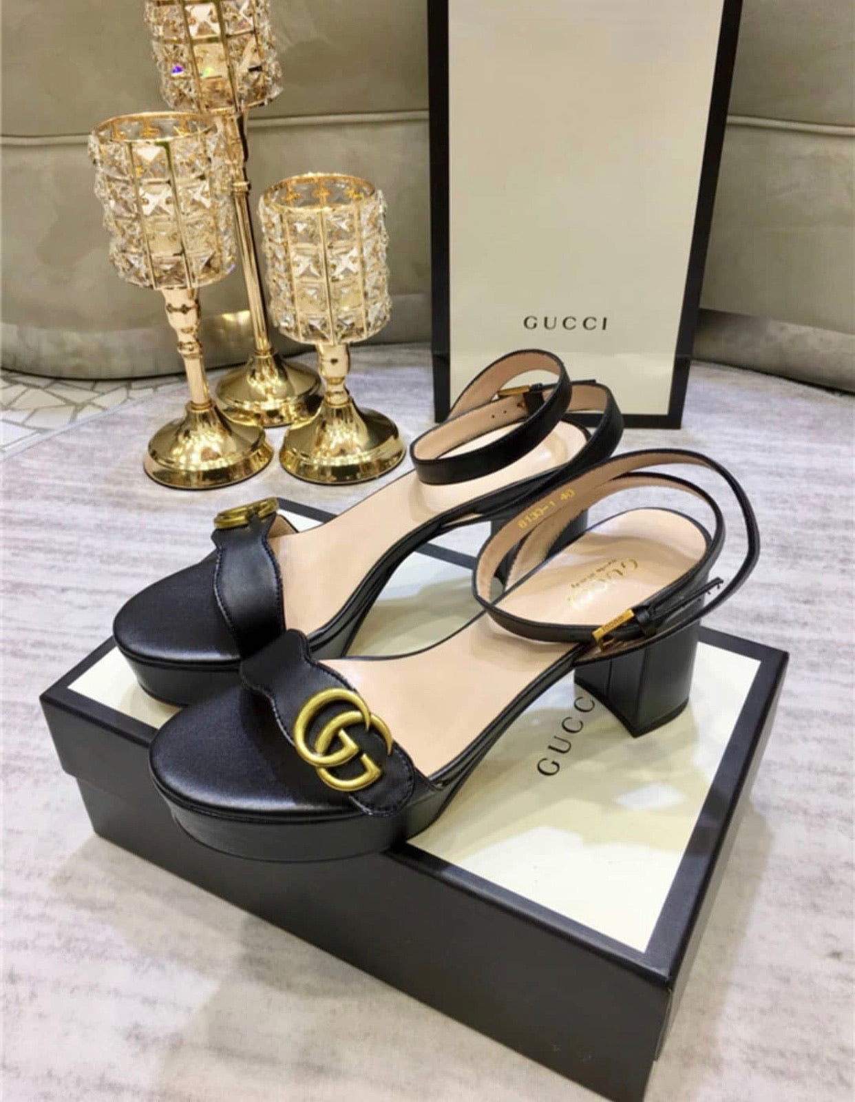 Leather Platform Sandals