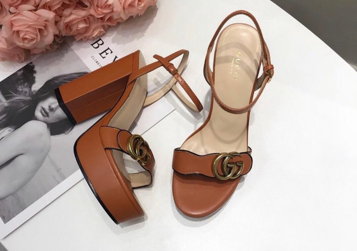 Leather Platform Sandals