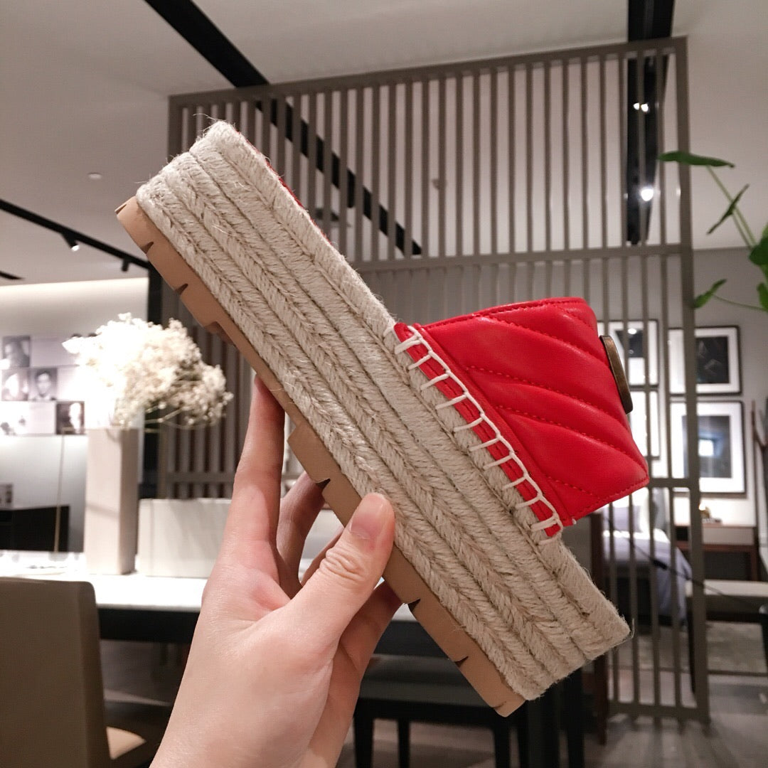 Leather Espadrille Sandals