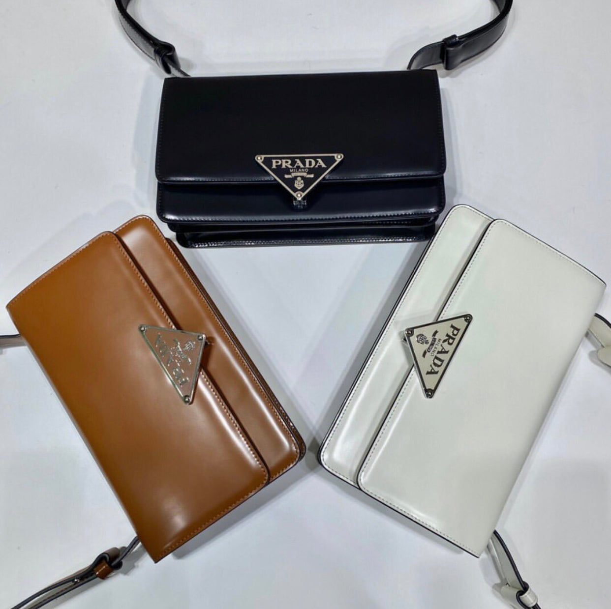 Emblem Brushed Leather Bag