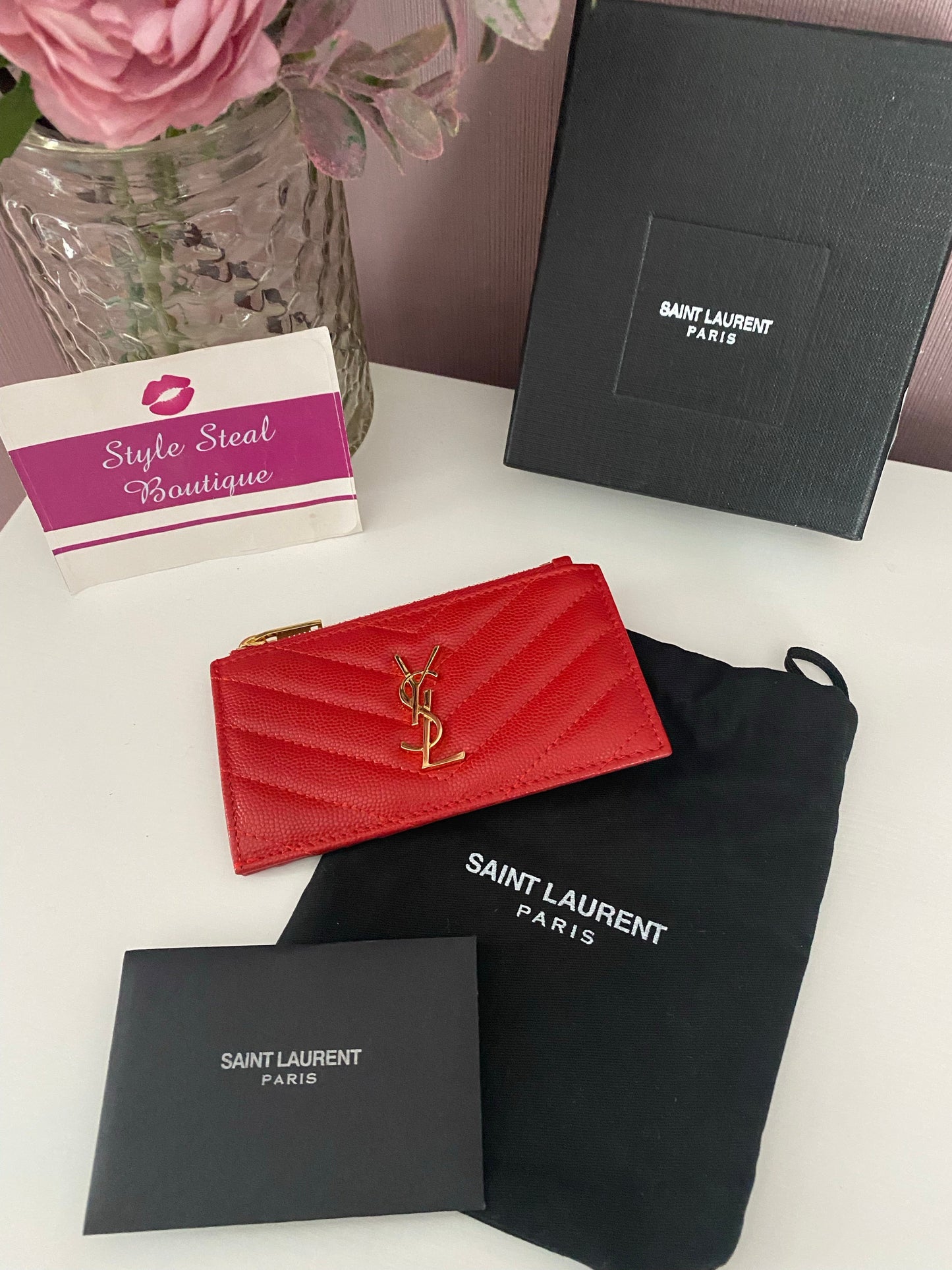 Monogram Zipped Card Holder