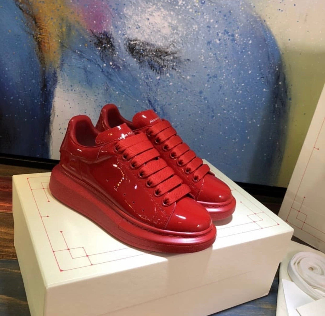 Oversized Sneaker Patent Ladies