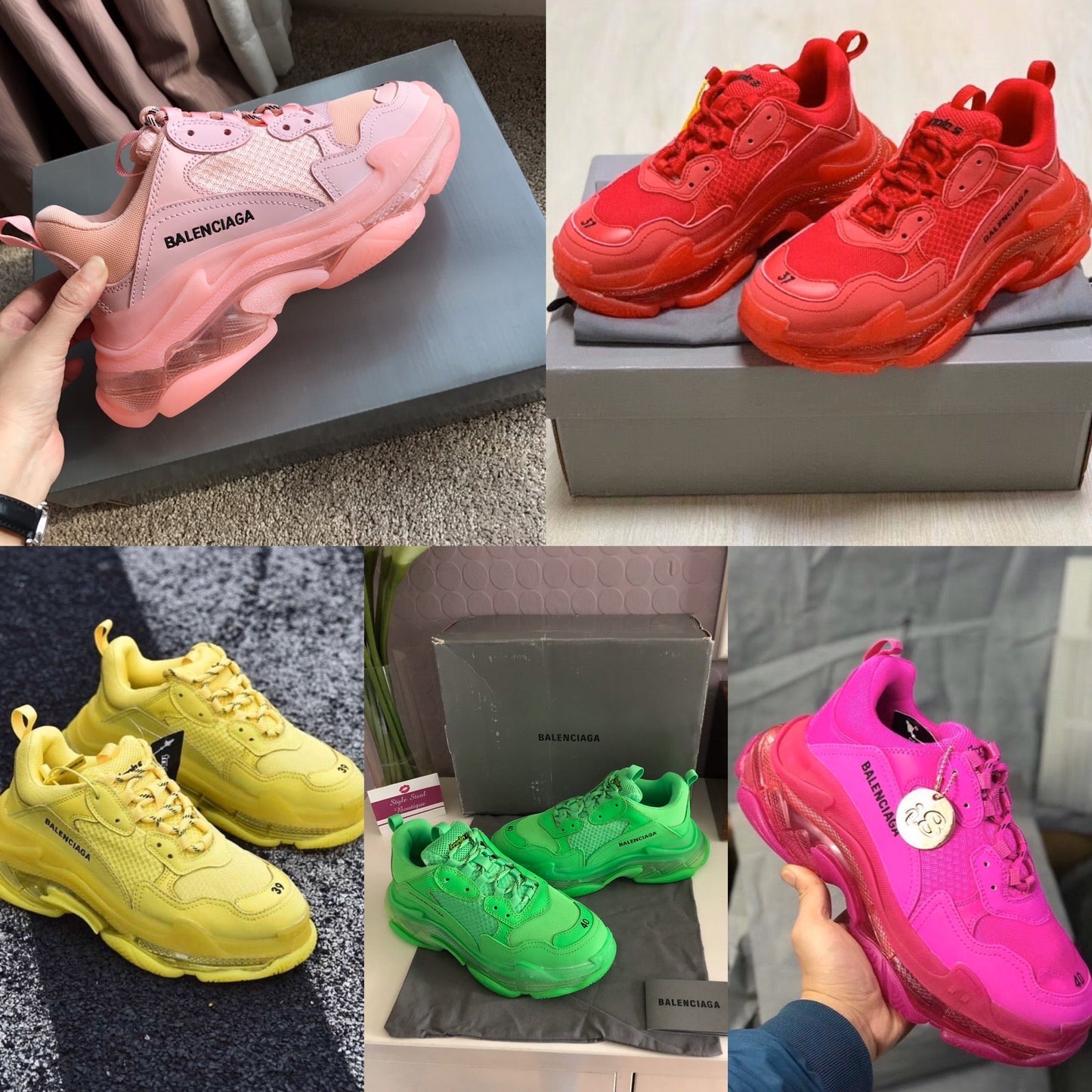 Triple S Clear Sole Colours