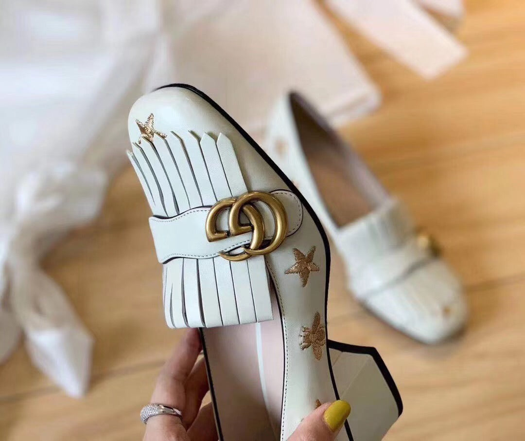 Embroidered Pumps