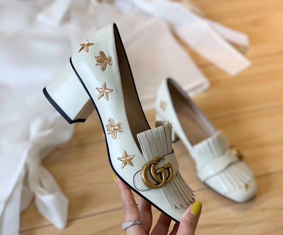 Embroidered Pumps