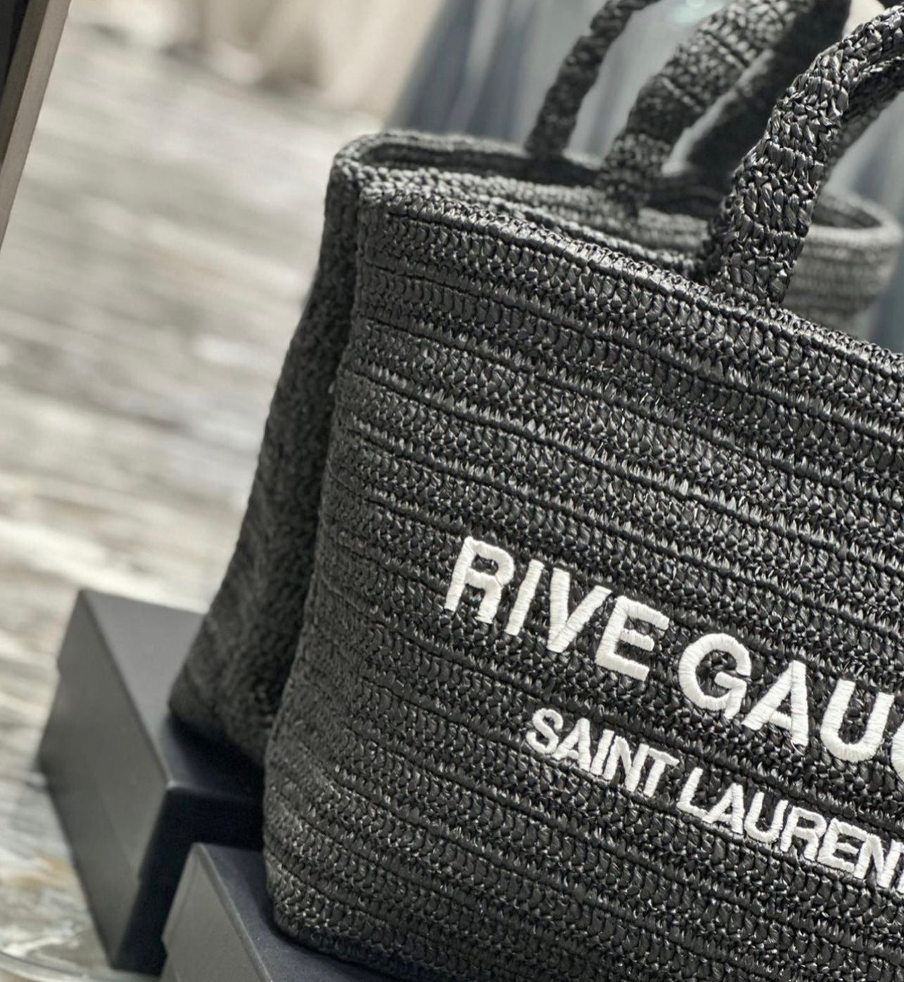 Rive Gauche Raffia Tote