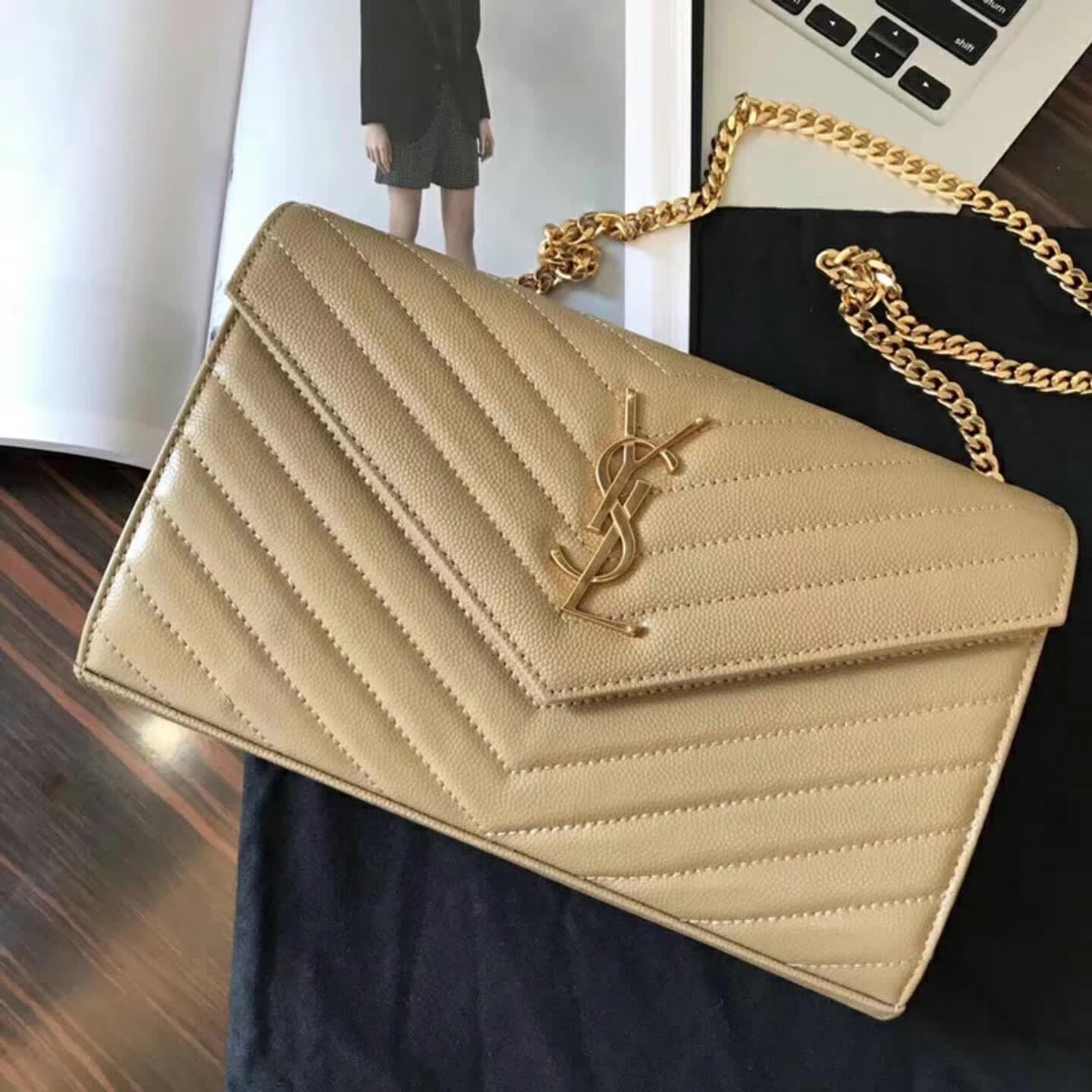 Monogram Chain Clutch