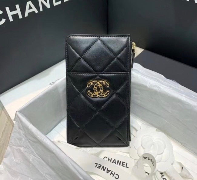 Lambskin Phone Card Purse