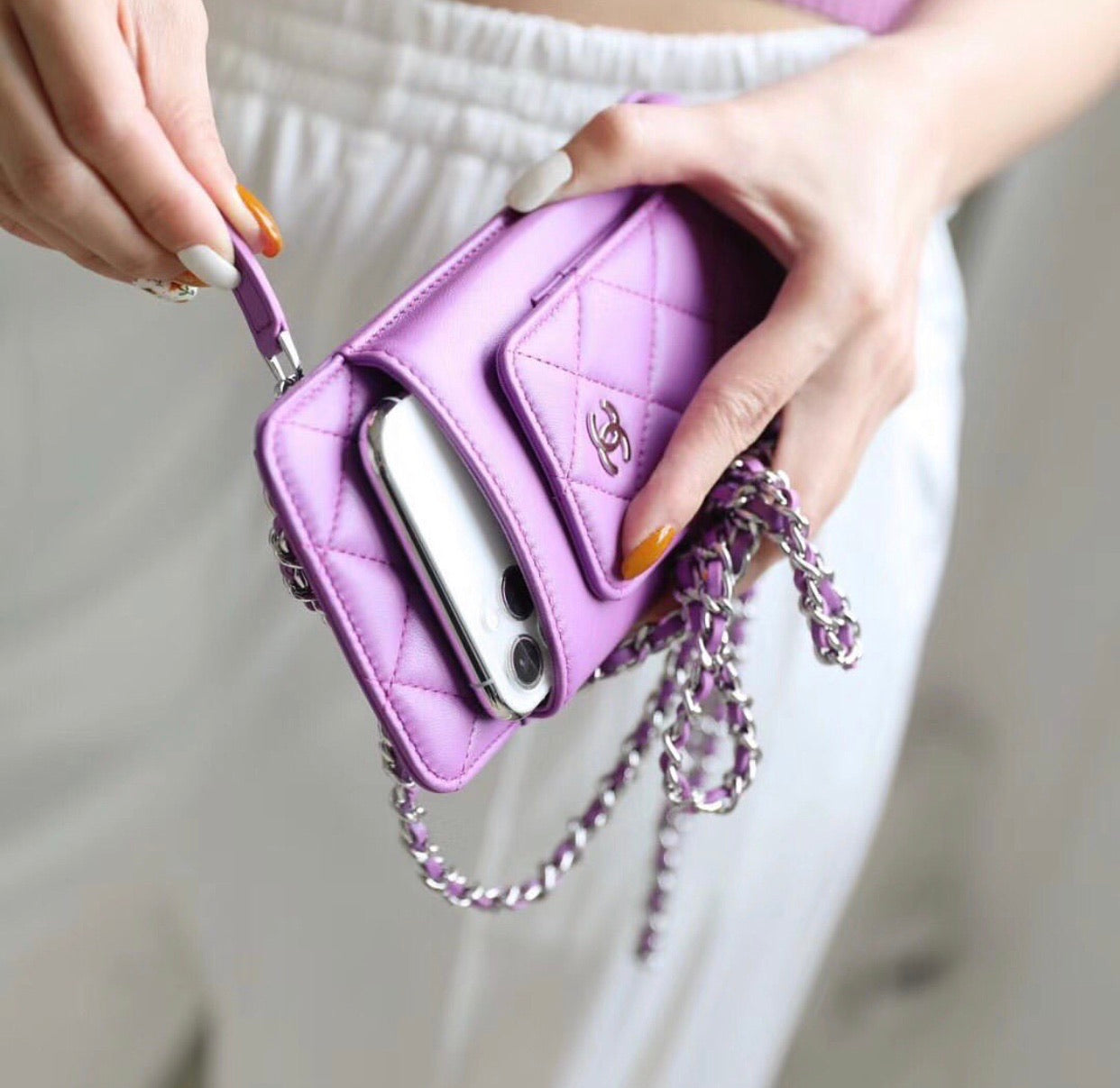 Lambskin Chain Wallet