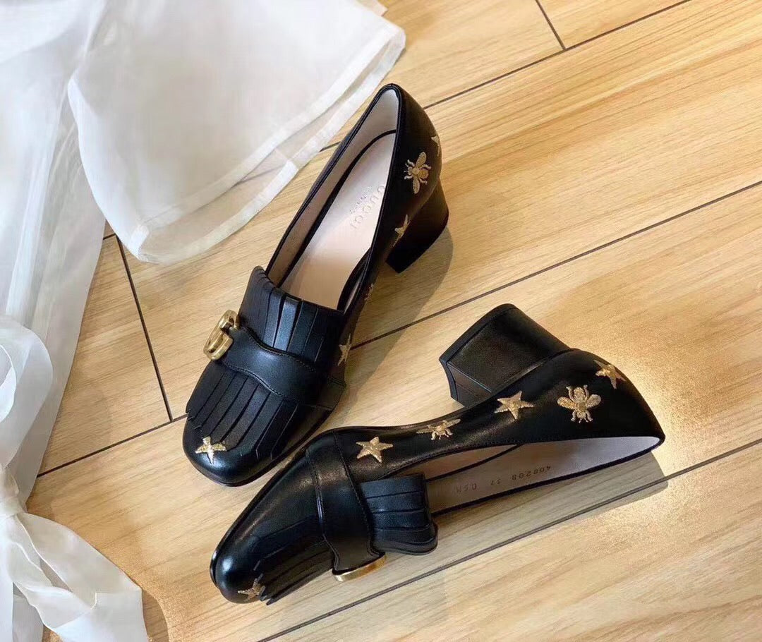 Embroidered Pumps