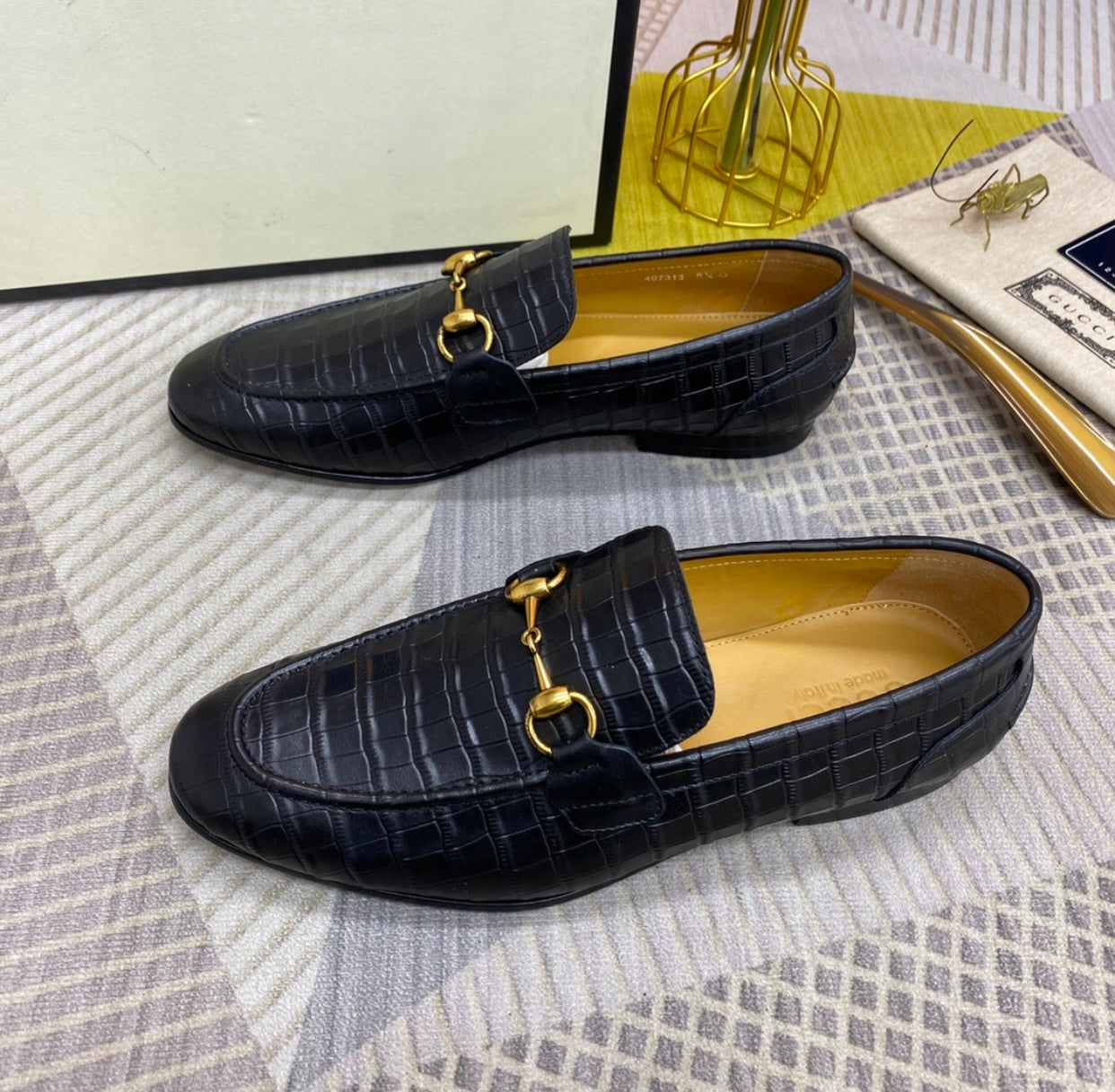 Embossed Loafers
