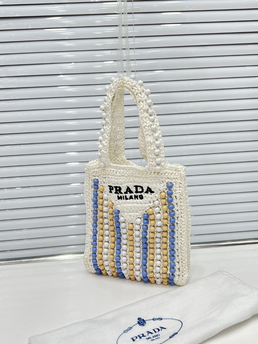 Raffia Wood Tote