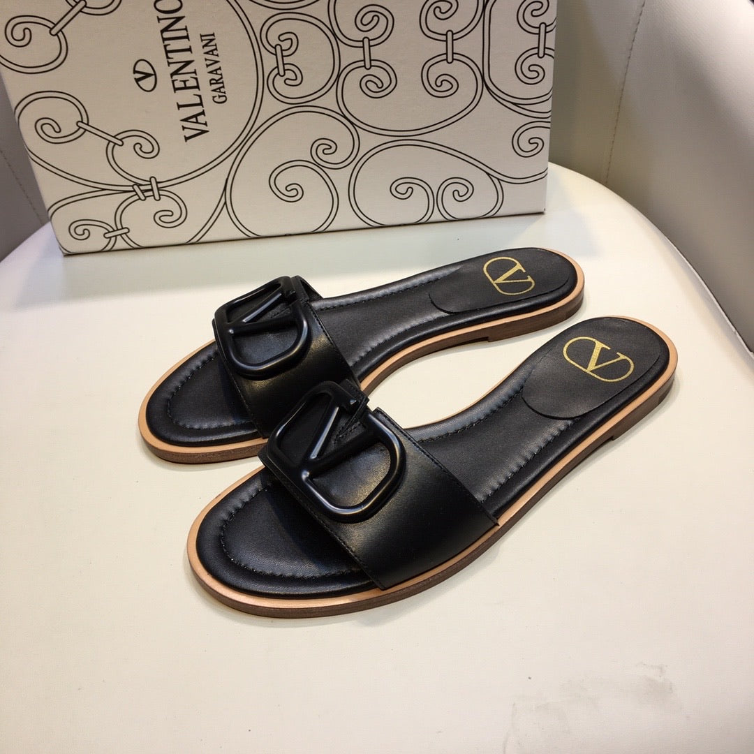 V Logo Sandals