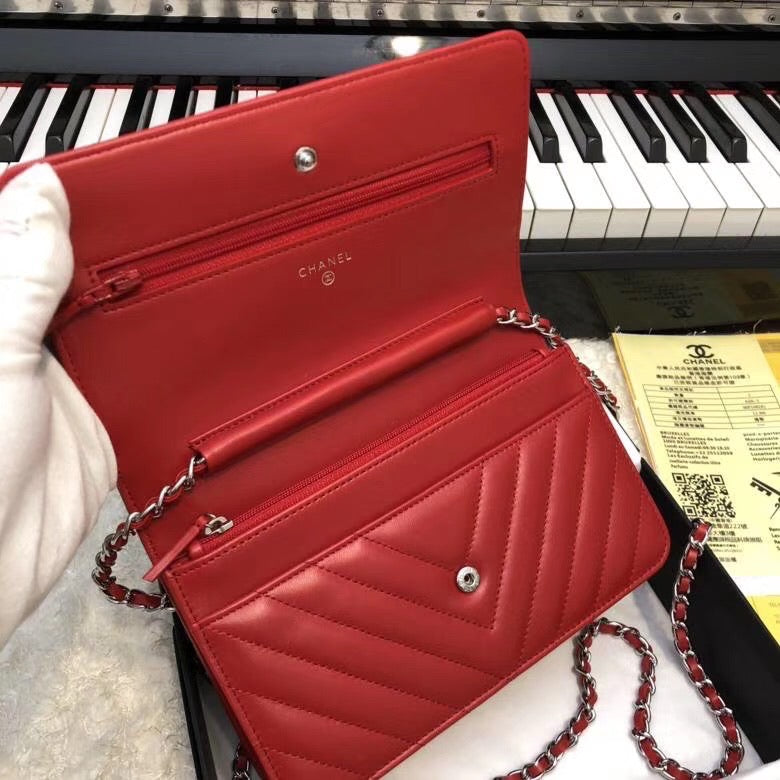 Chevron Lambskin Woc