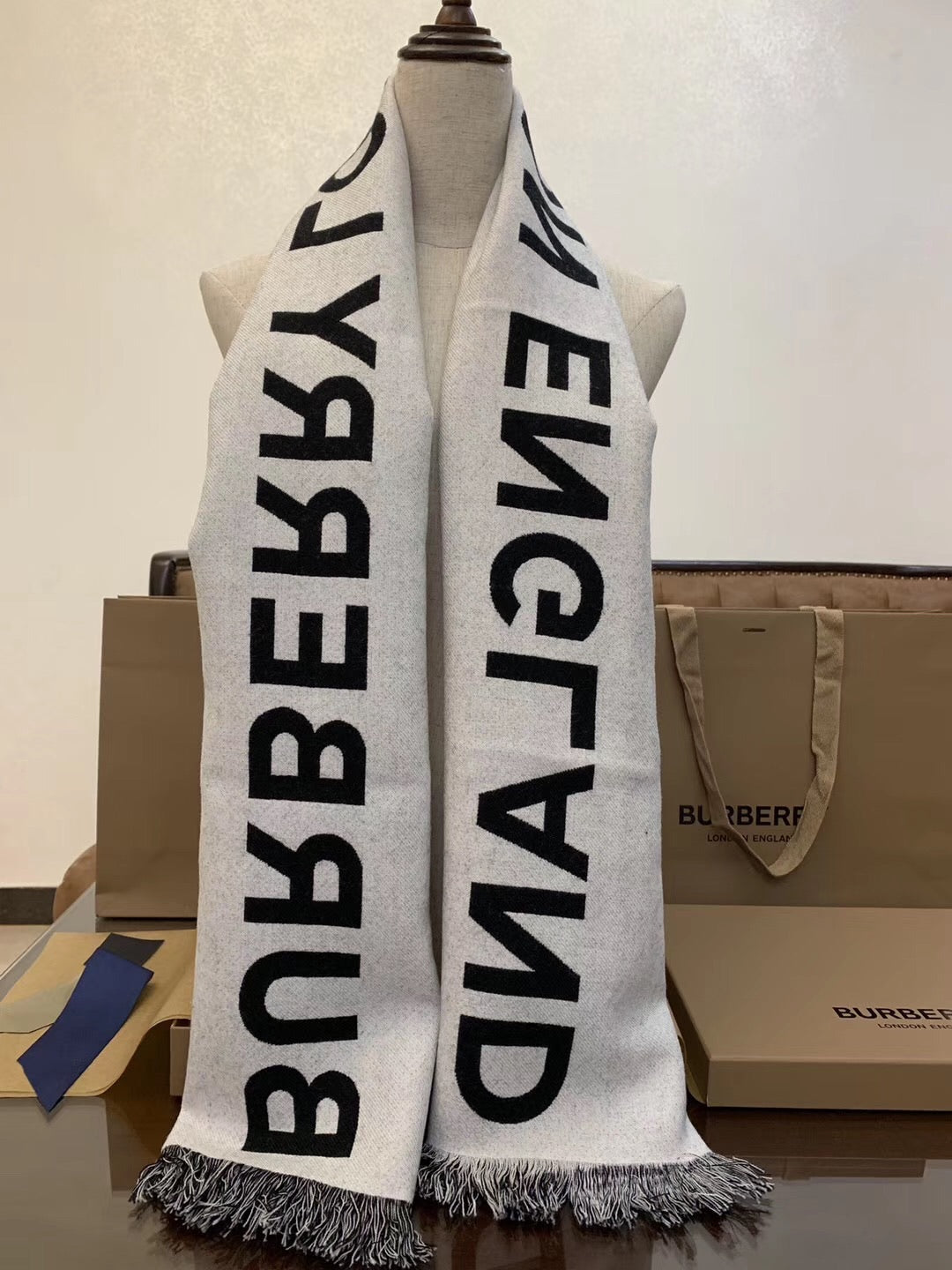 Logo Wool Scarf