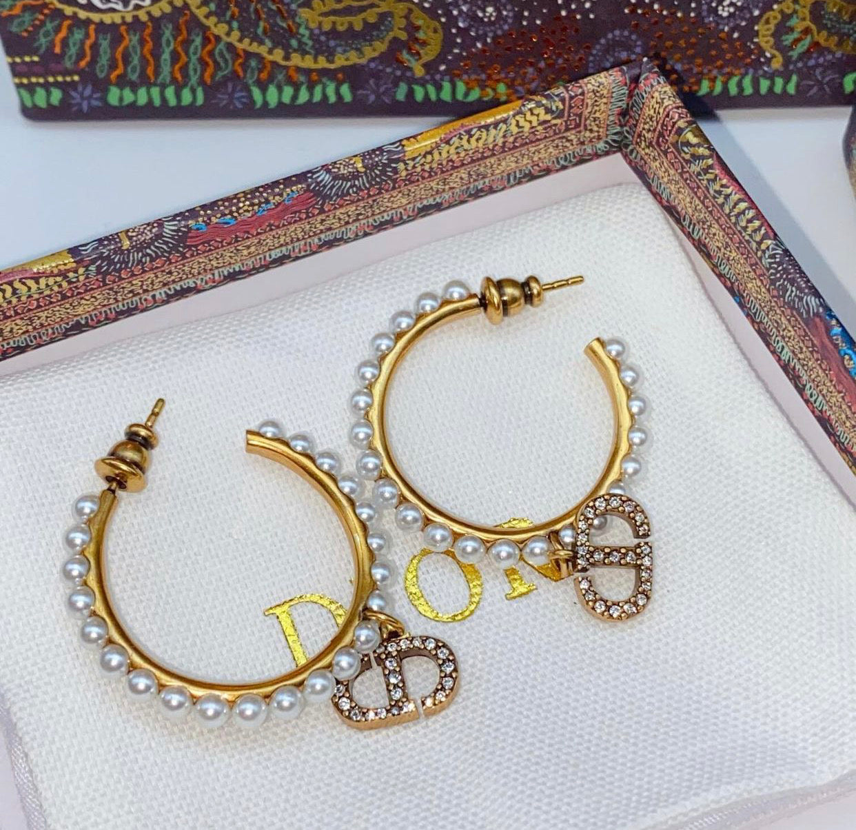 Pearl Hoop Earrings