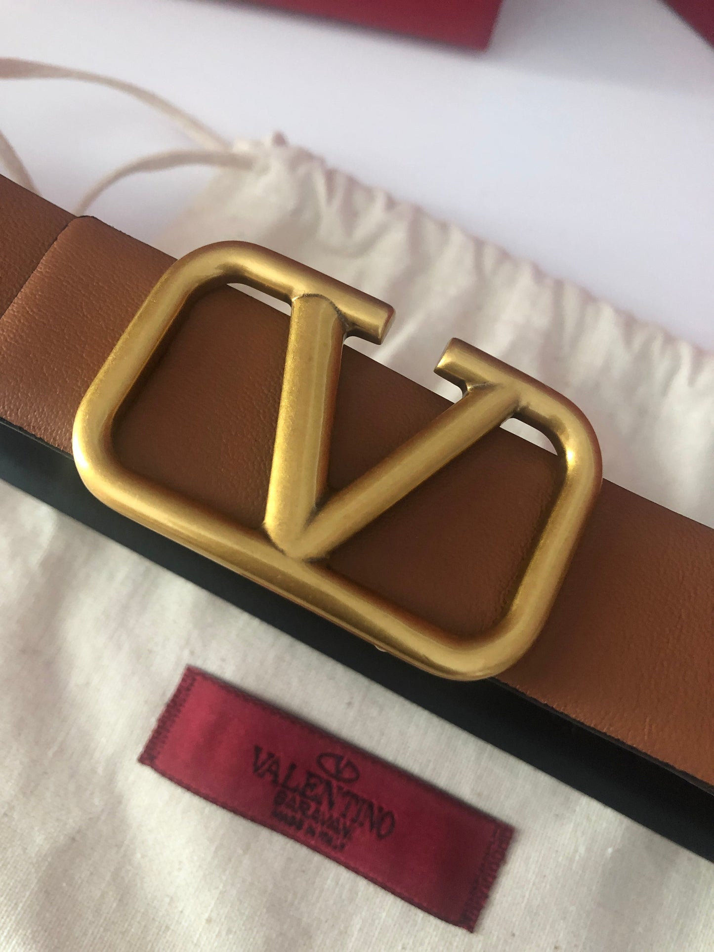 V Logo Belt