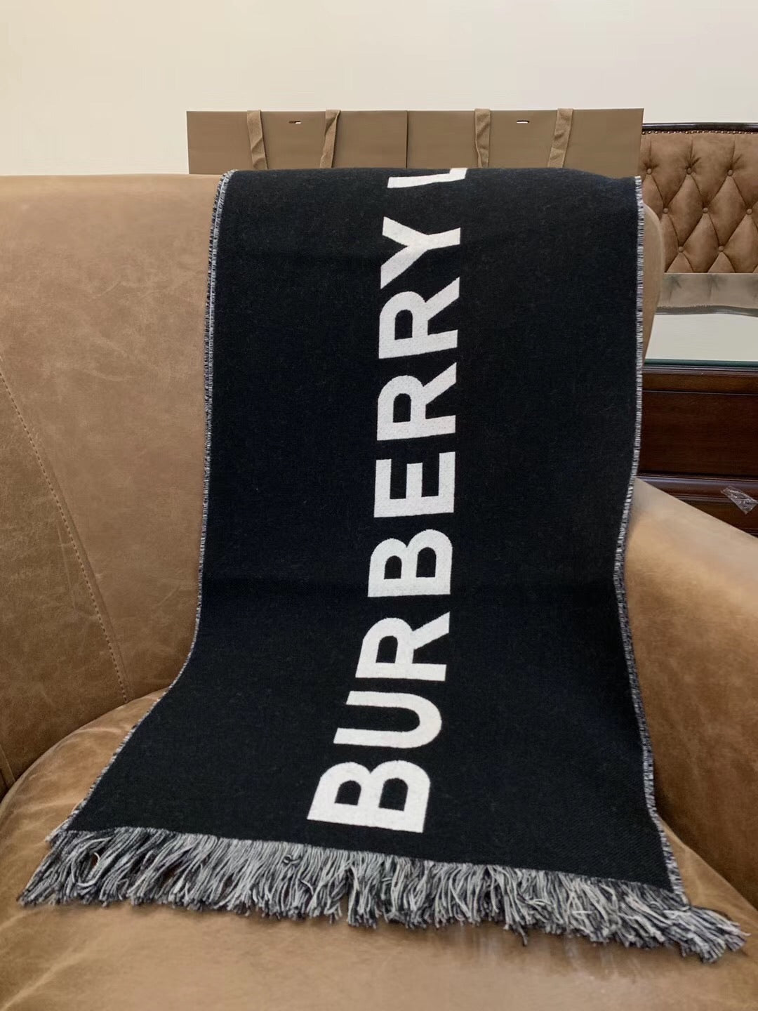 Logo Wool Scarf