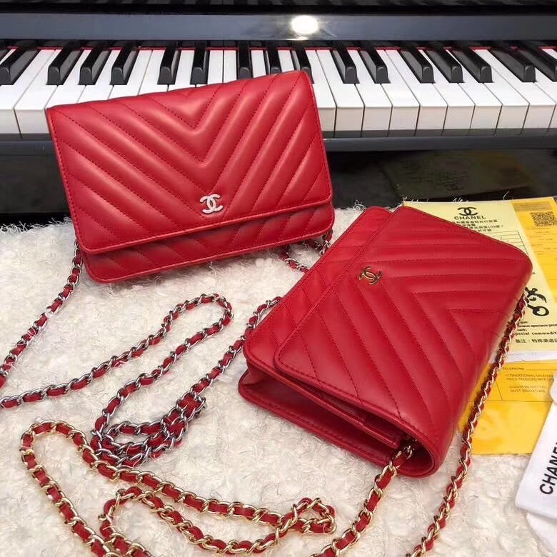 Chevron Lambskin Woc