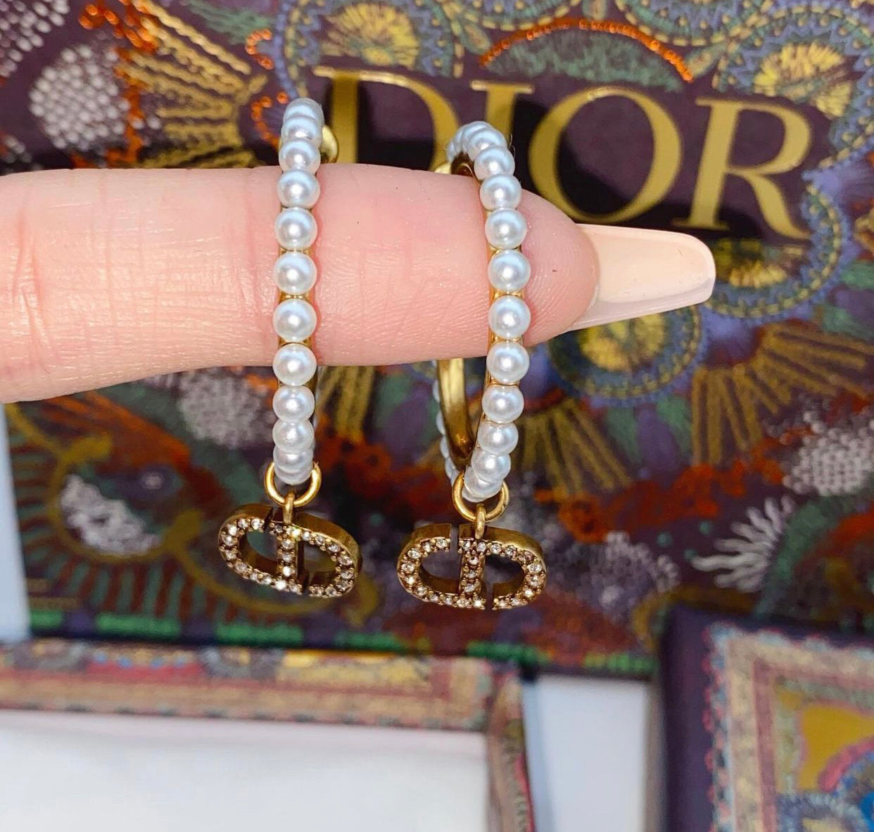Pearl Hoop Earrings