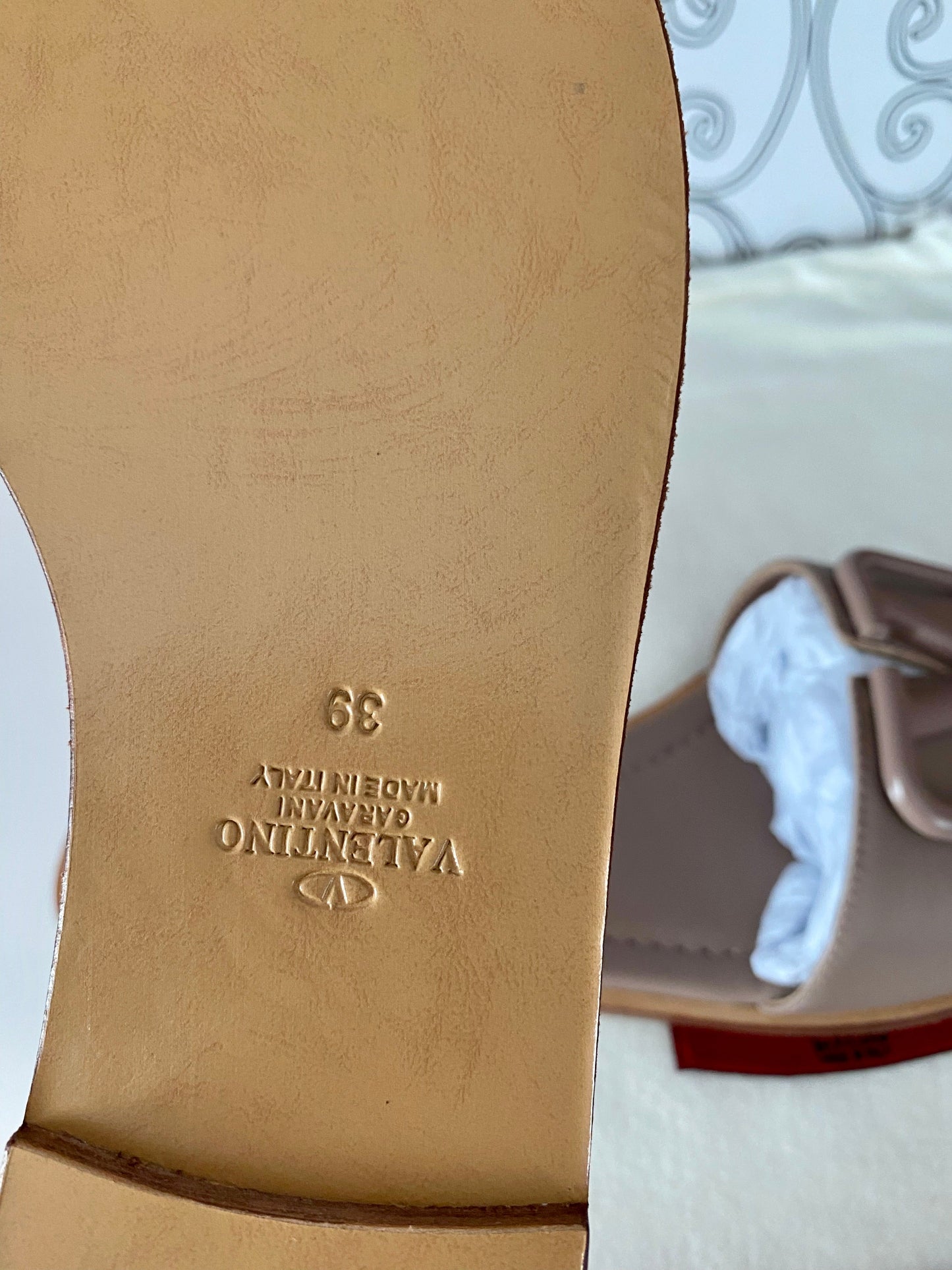 V Logo Sandals