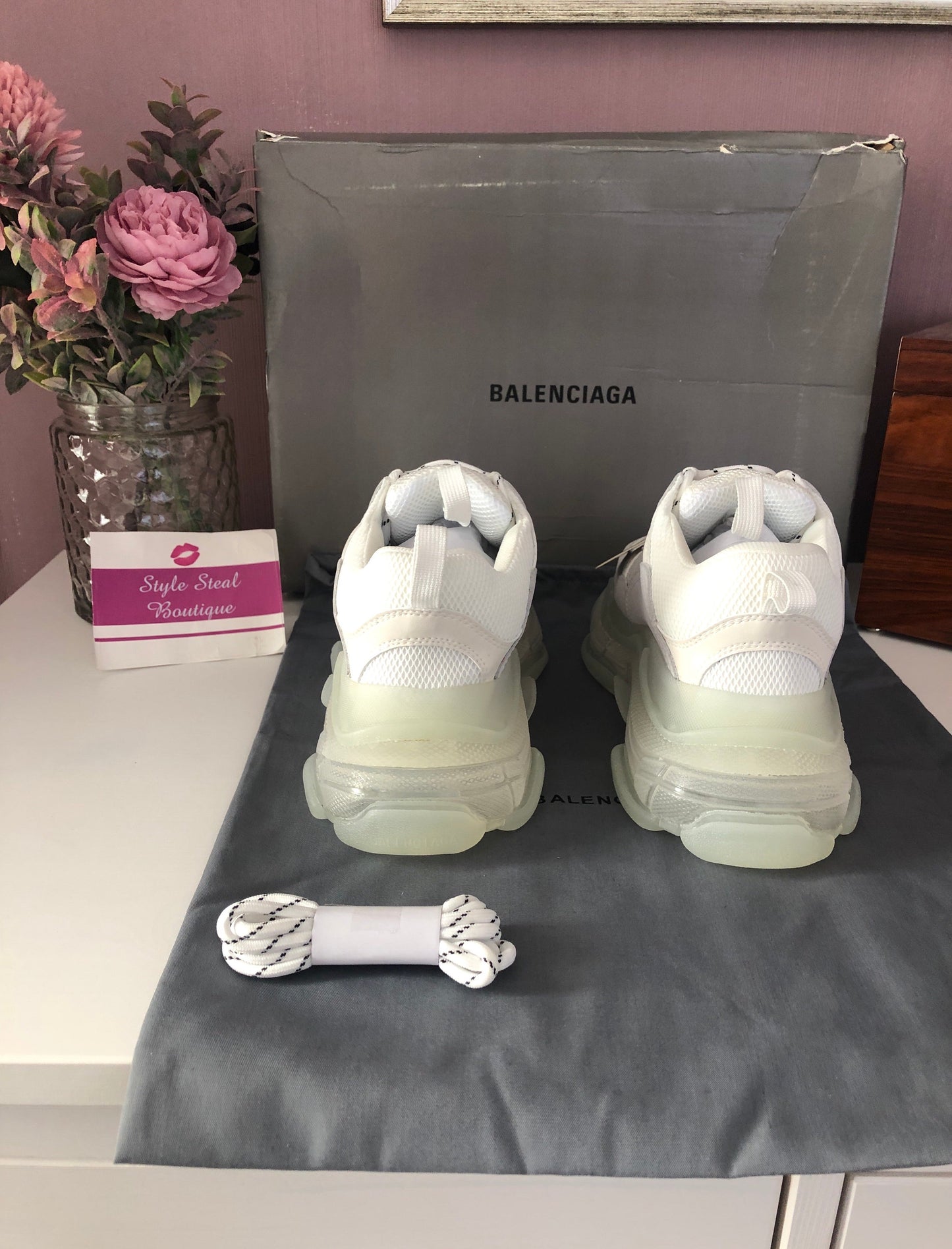 Triple S Clear Sole Whites