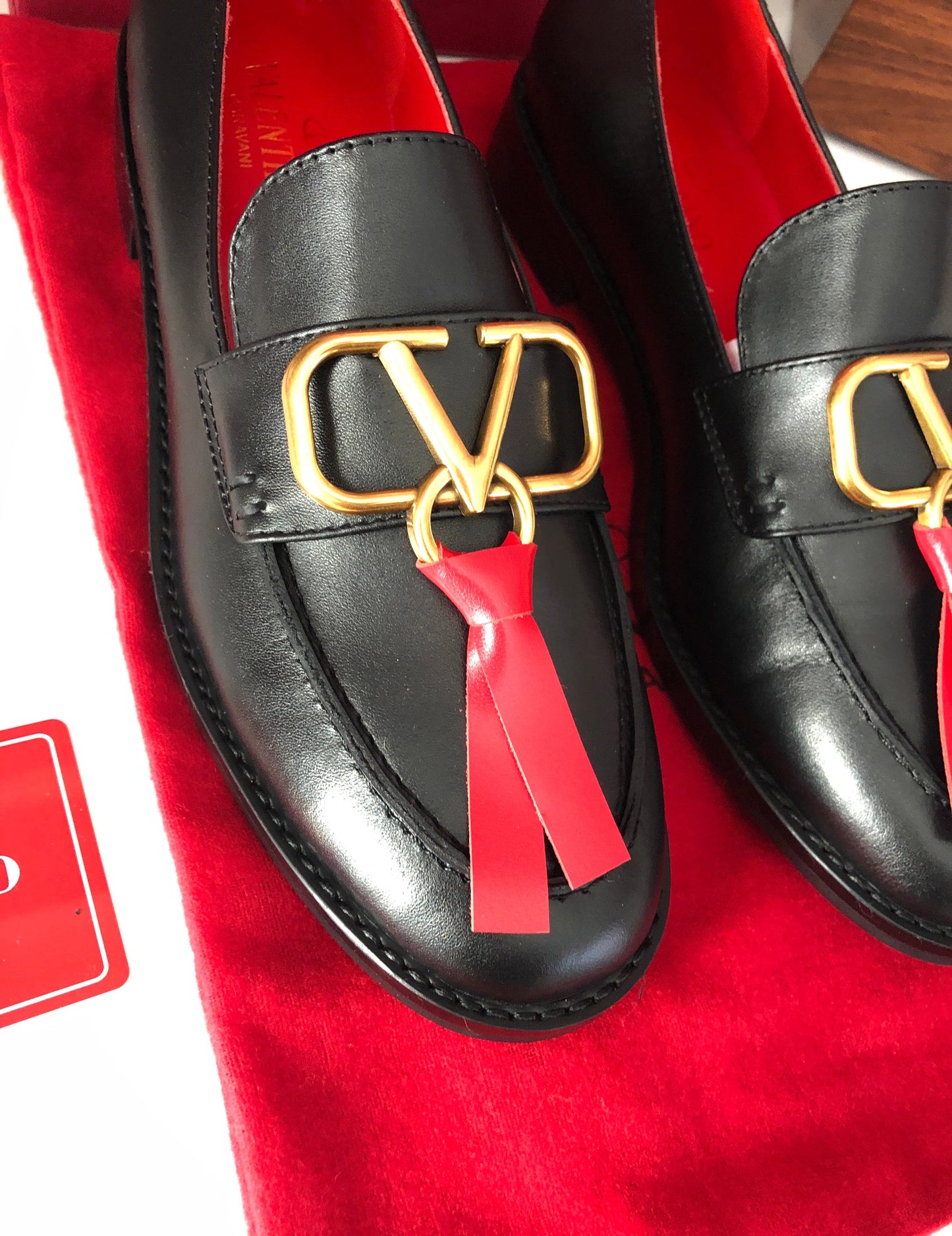 V Logo Loafers