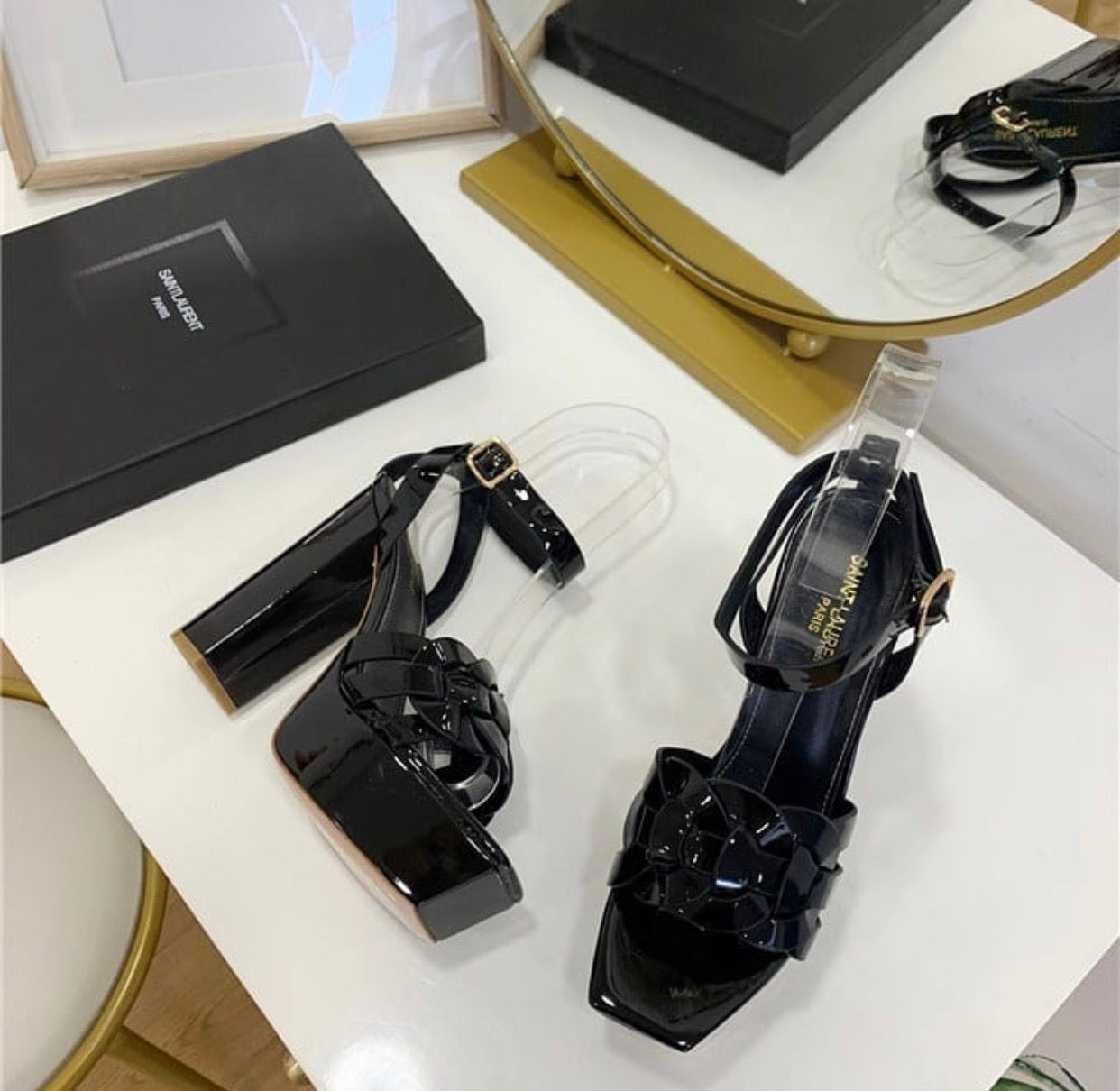 Tribute Patent Sandals