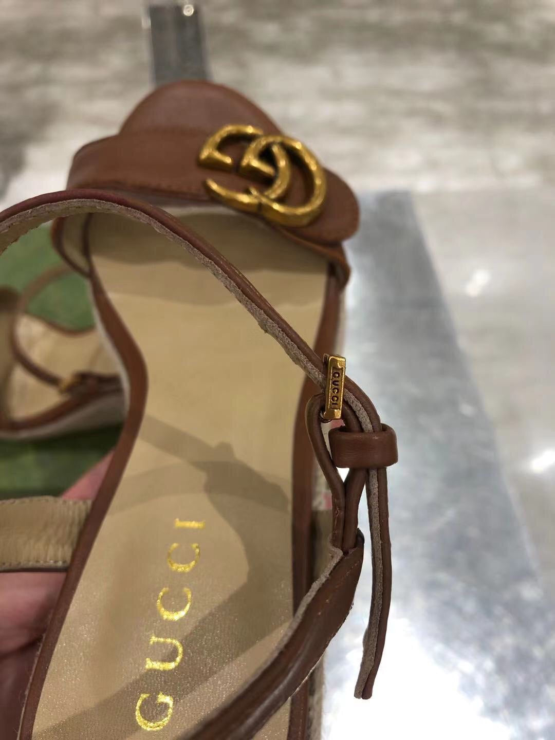 Leather Platform Espadrilles